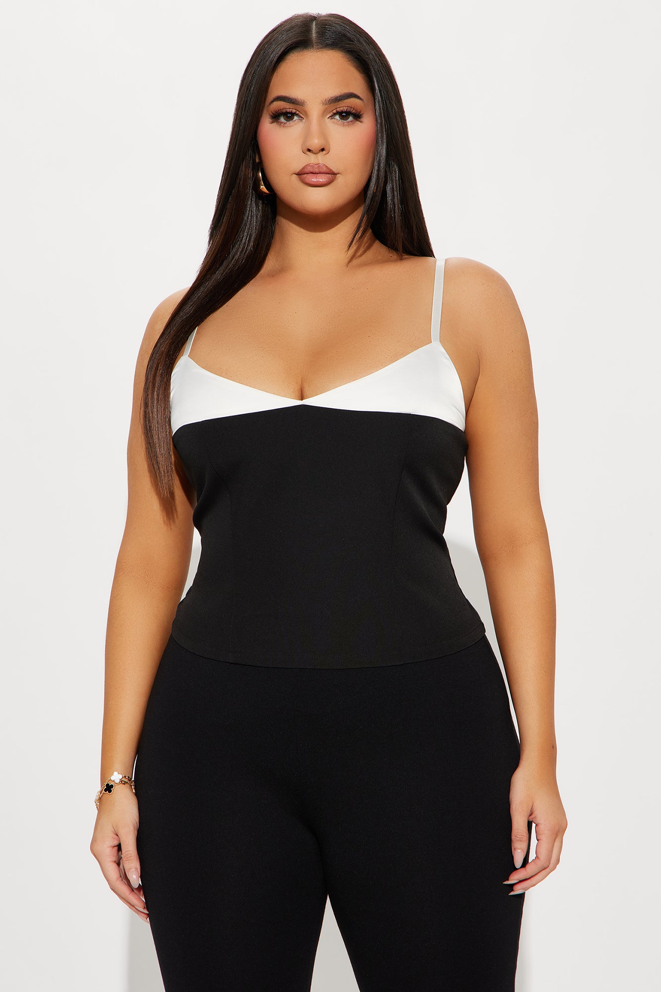 Cherish Me Contrast Top - Black/White - Image 4