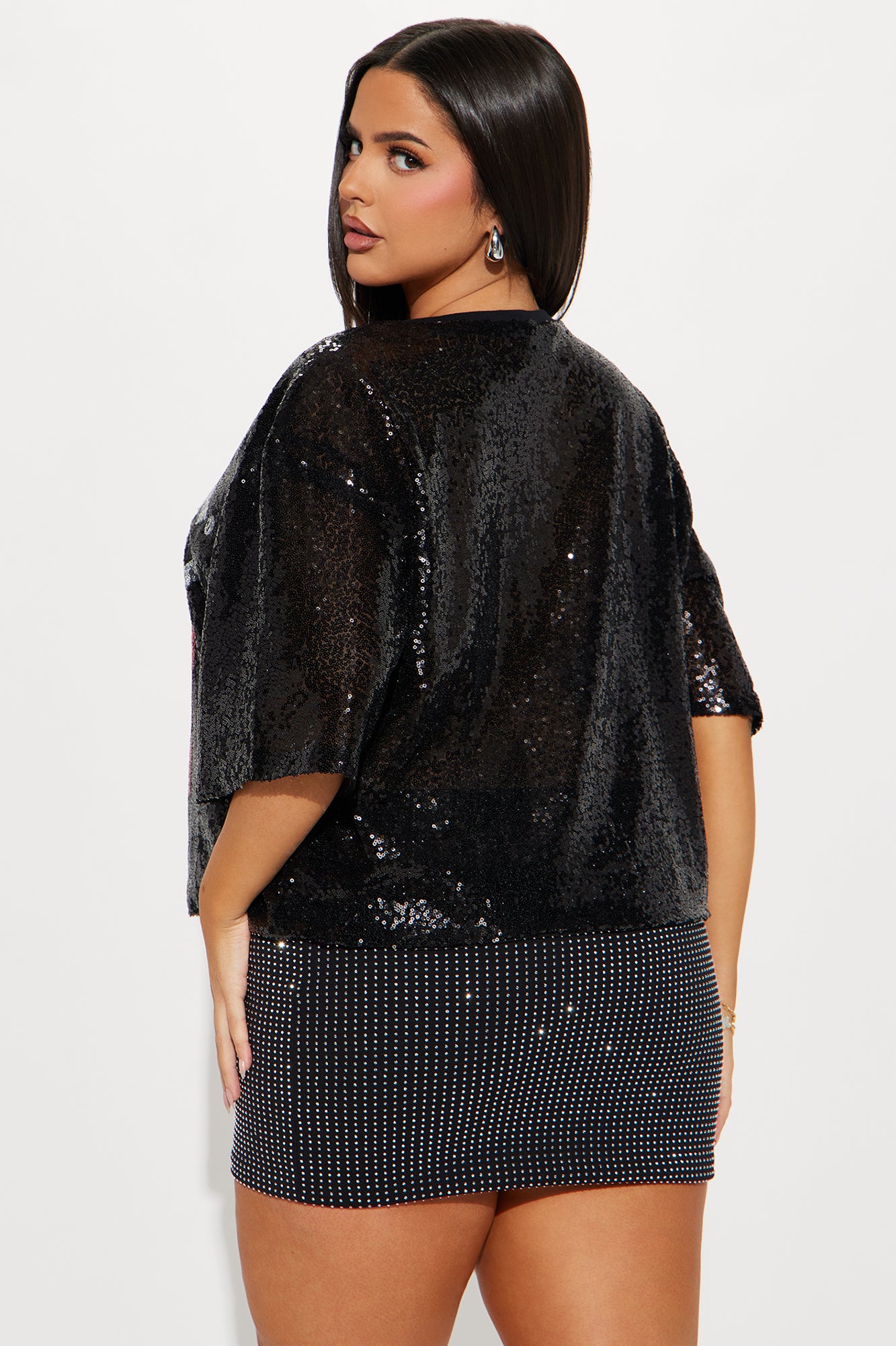 ACDC Electric Sequin Top - Black - Image 7