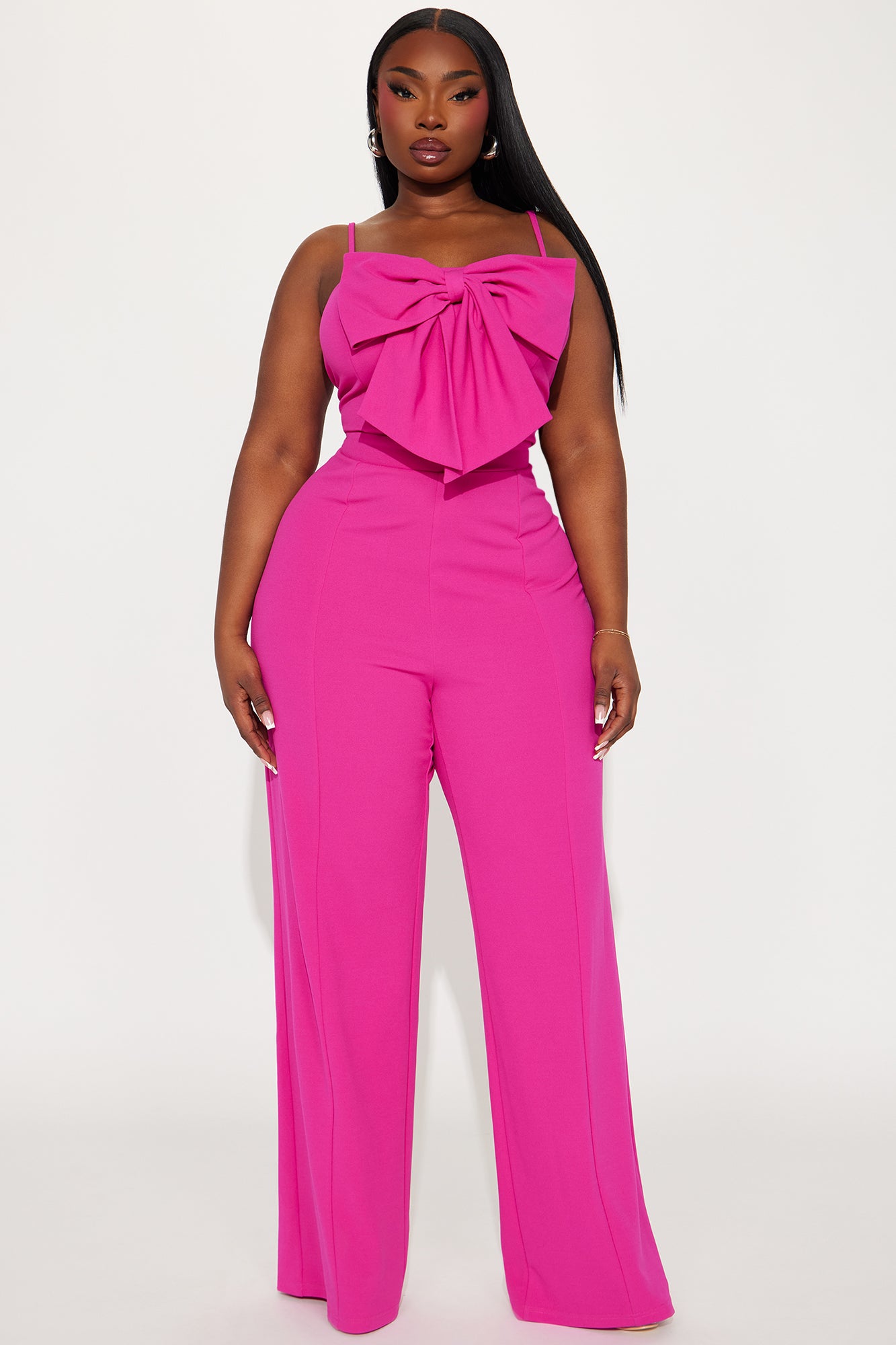 Your Best Wish Jumpsuit  - Fuchsia - Image 4