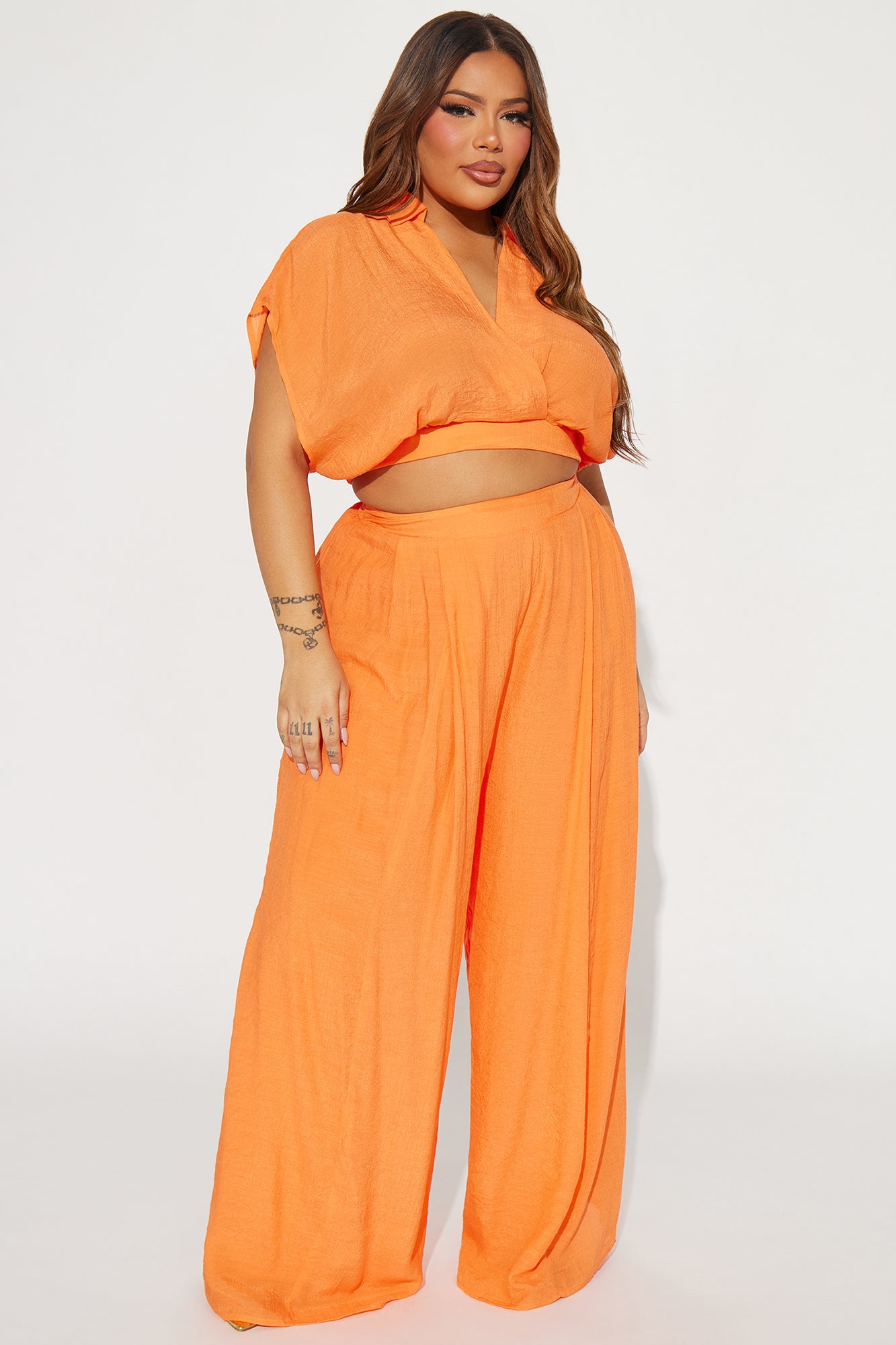 Mea Gauze Pant Set - Orange - Image 5