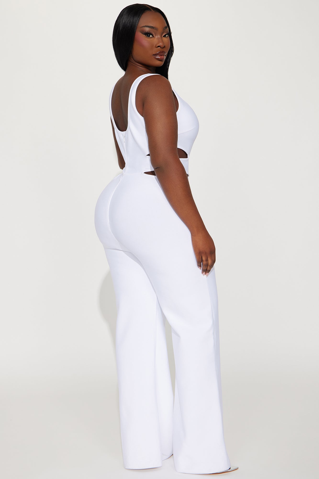 On The Stage Bandage Jumpsuit  - White - Image 6