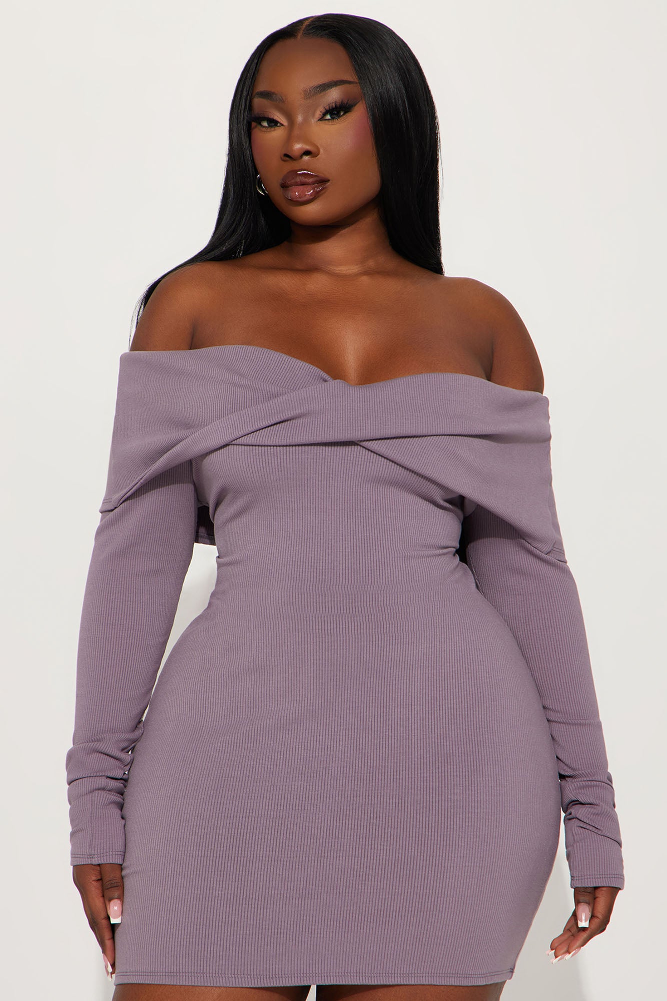 Vivianna Snatched Mini Dress - Bark Brown - Image 6