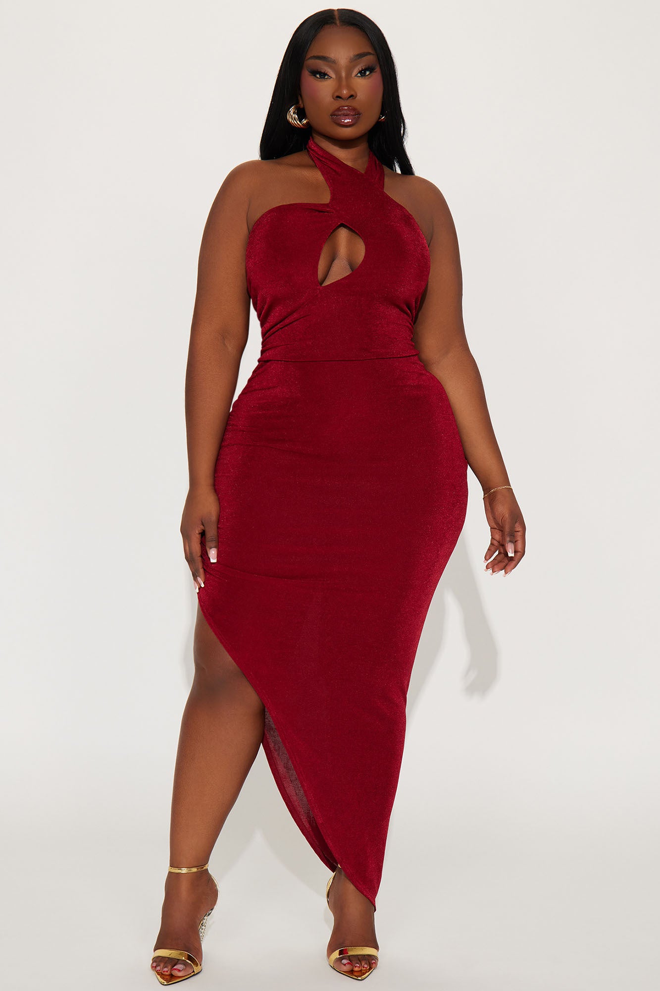 Taylor Halter Maxi Dress - Red - Image 4