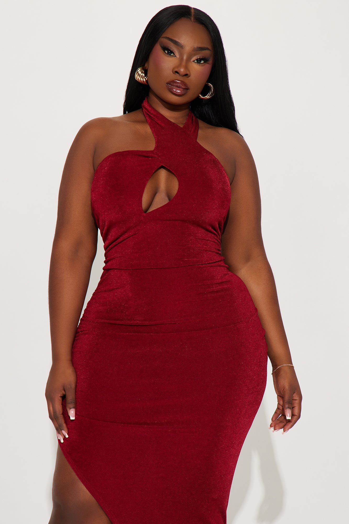 Taylor Halter Maxi Dress - Red - Image 5