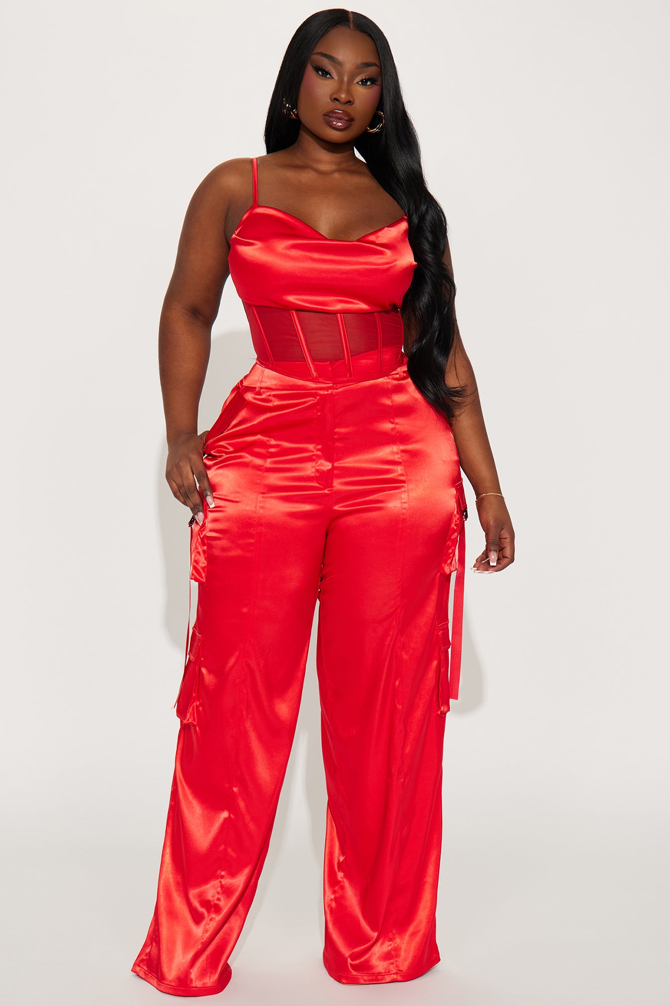 No Jealousy Pant Set - Red - Image 4