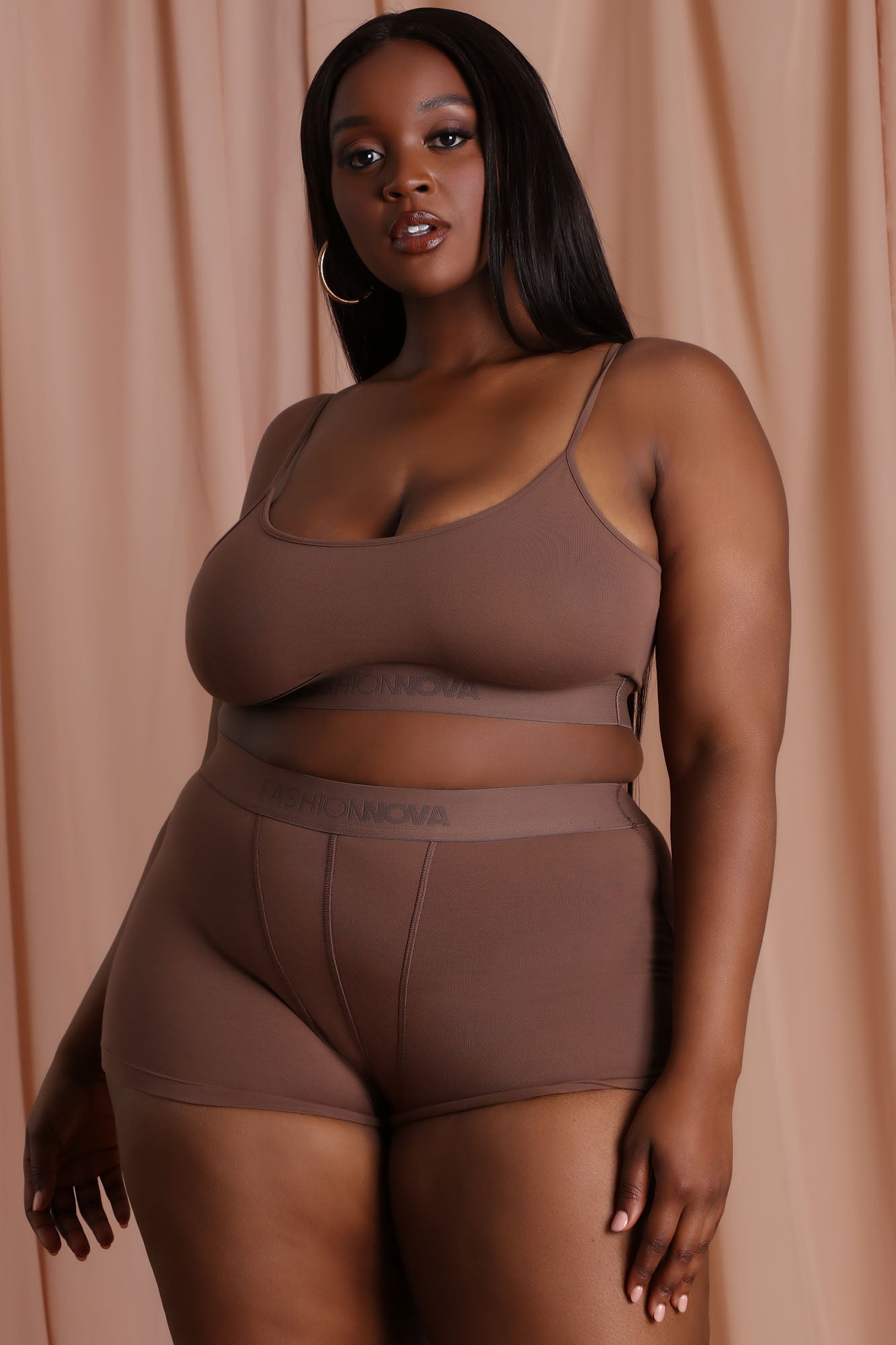 FN Mood Cami And Boxer Set - Chocolate - Image 8