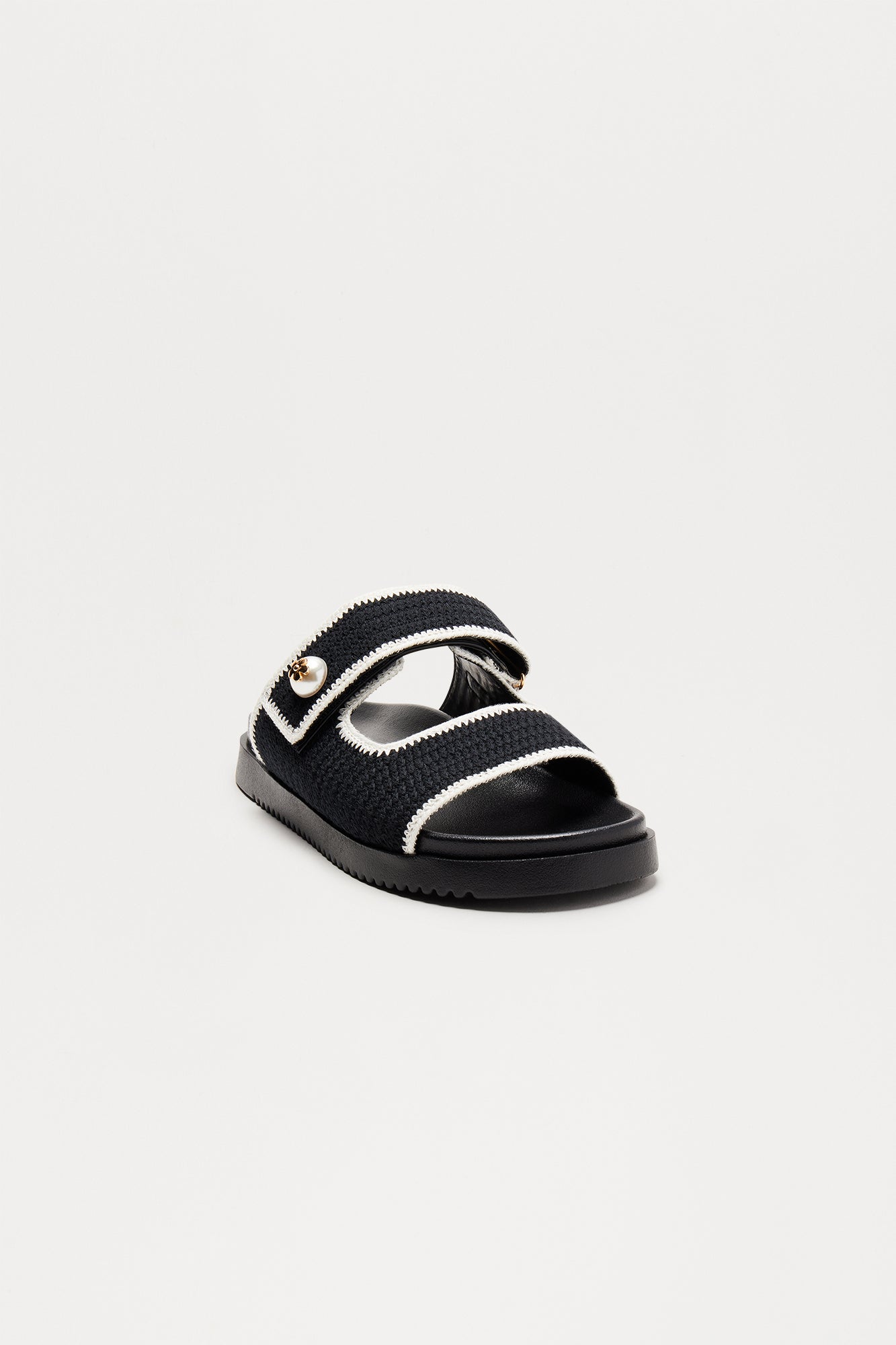 Indiana Raffia Slides - Black - Image 3