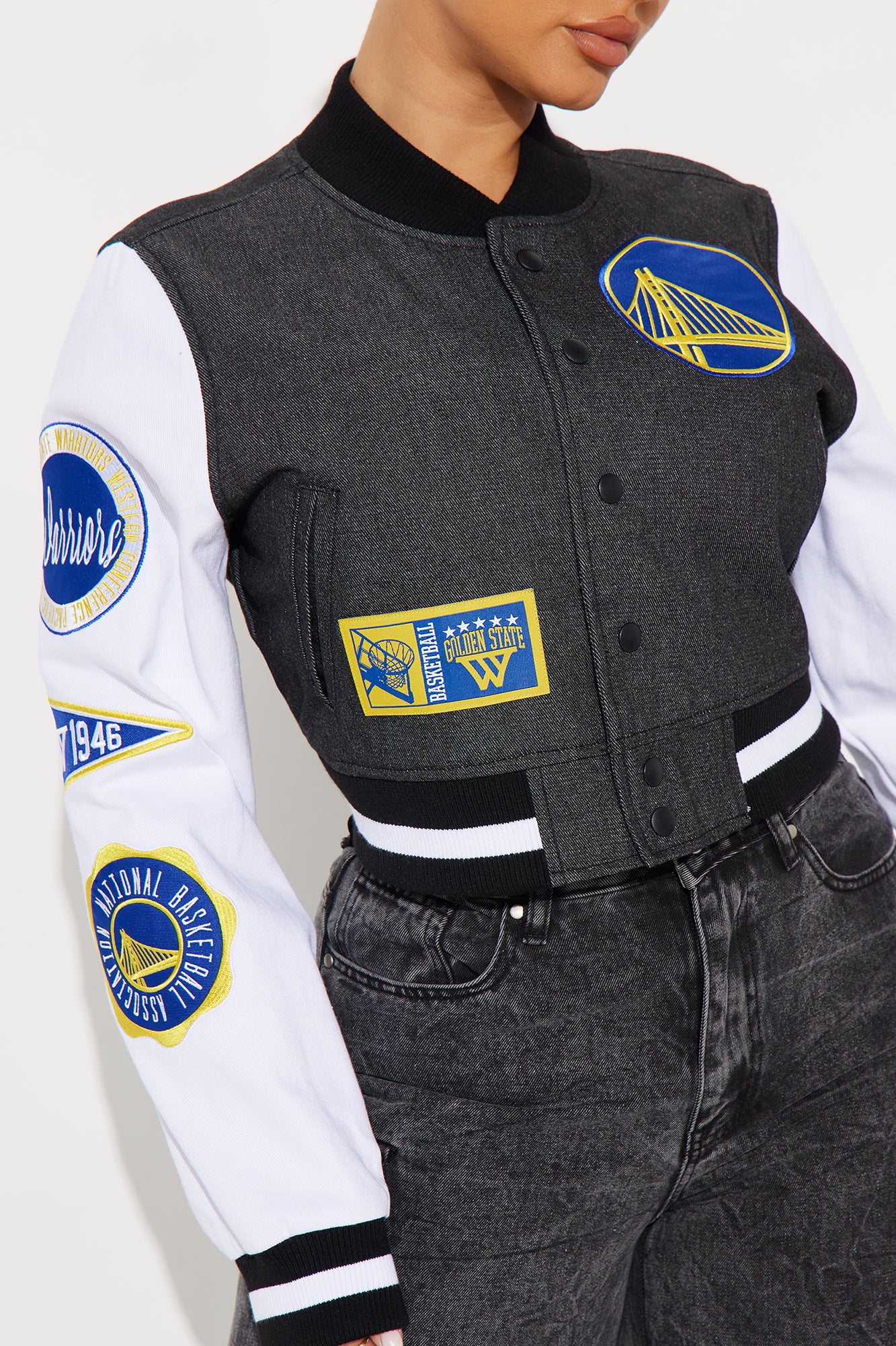Warriors Home Game Jacket - Black Wash - Image 3