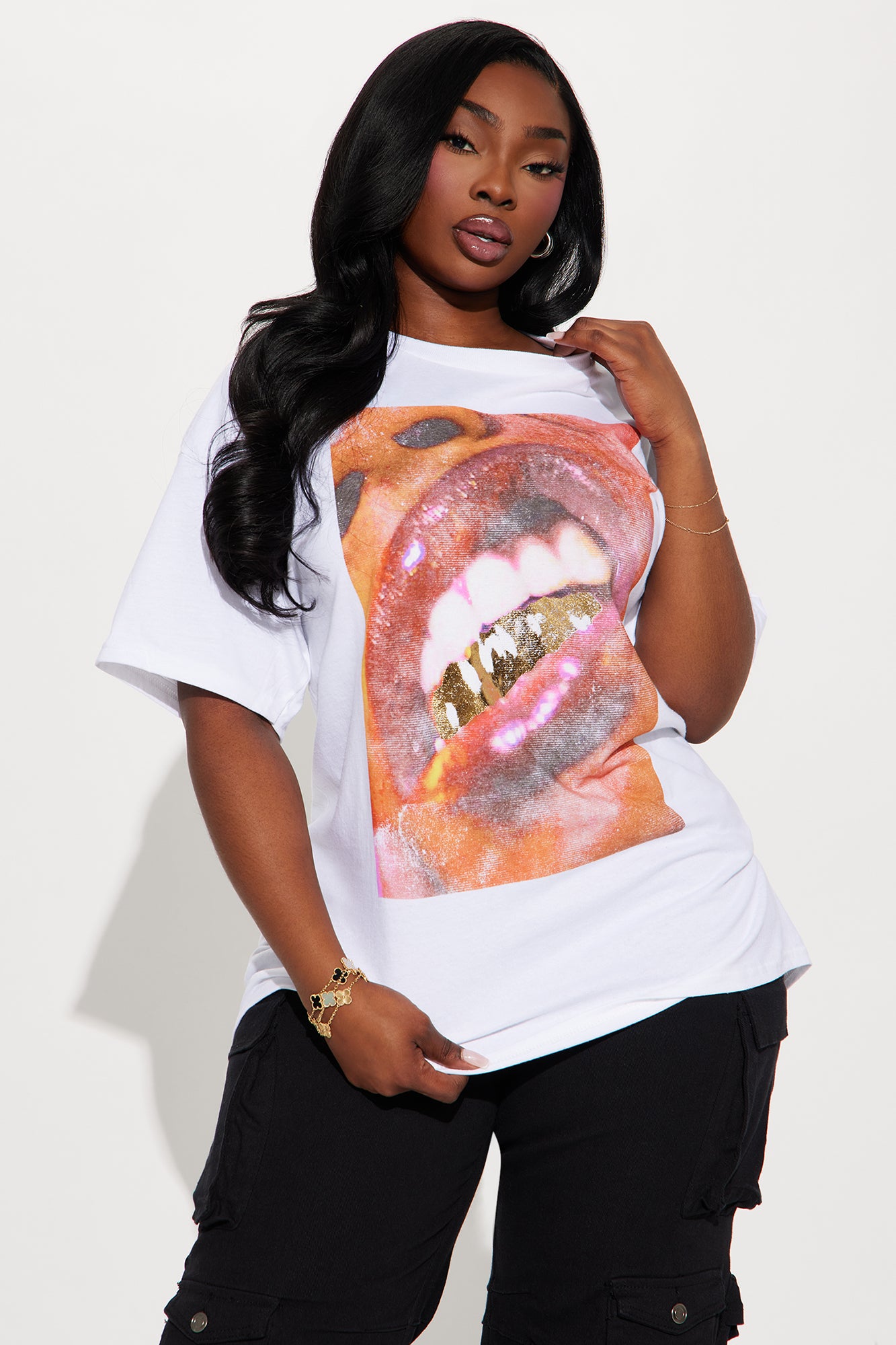 Gold Grill Glossy Tee - White - Image 4