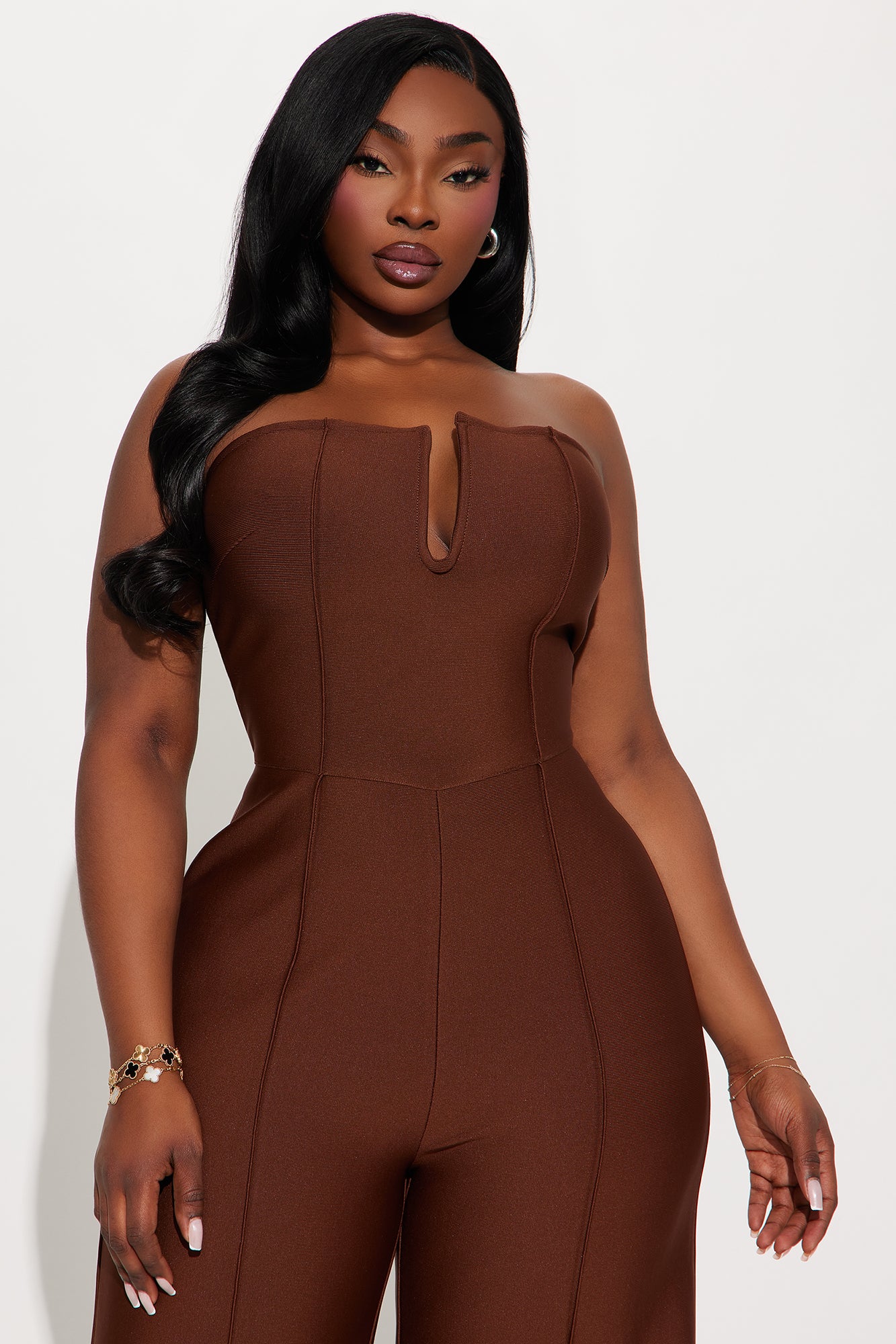Someone To You Bandage Jumpsuit  - Chocolate - Image 5