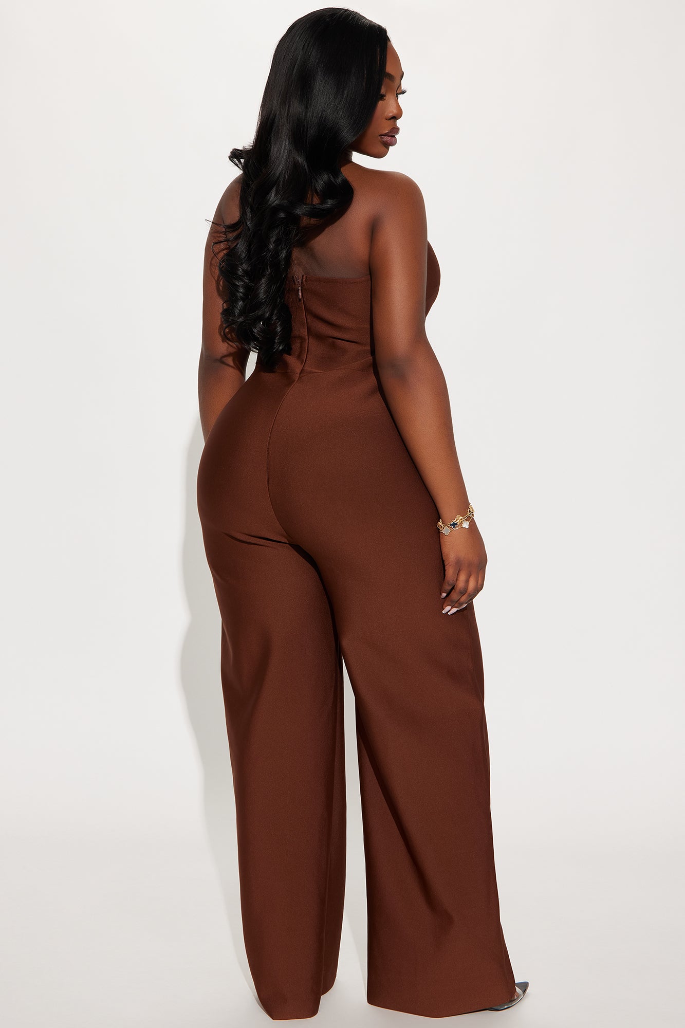 Someone To You Bandage Jumpsuit  - Chocolate - Image 6