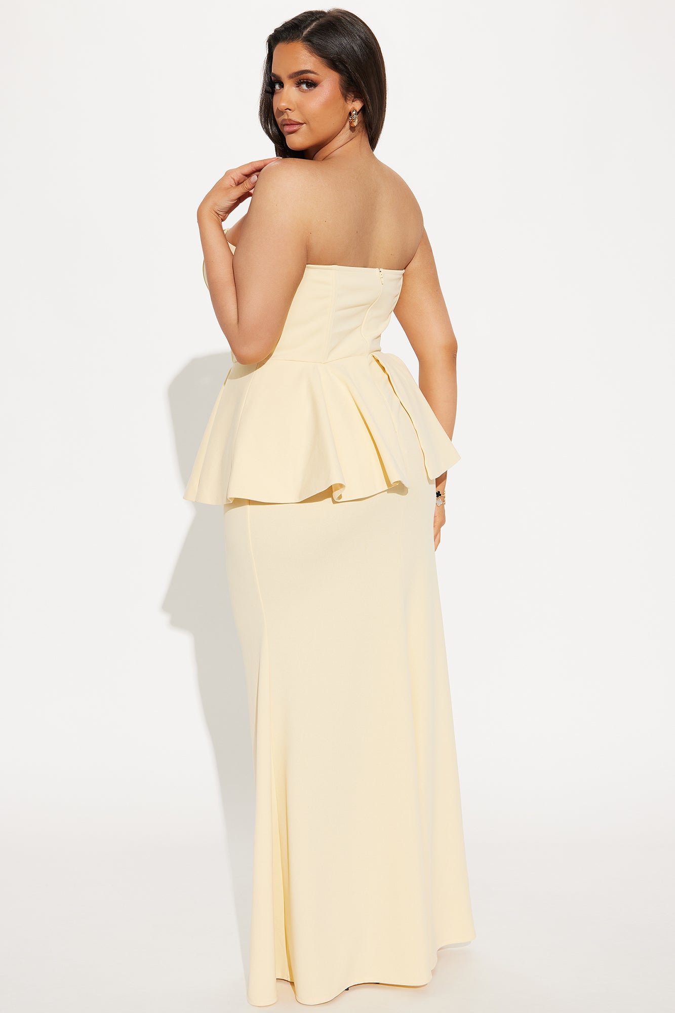 Juliana Peplum Gown - Yellow - Image 6