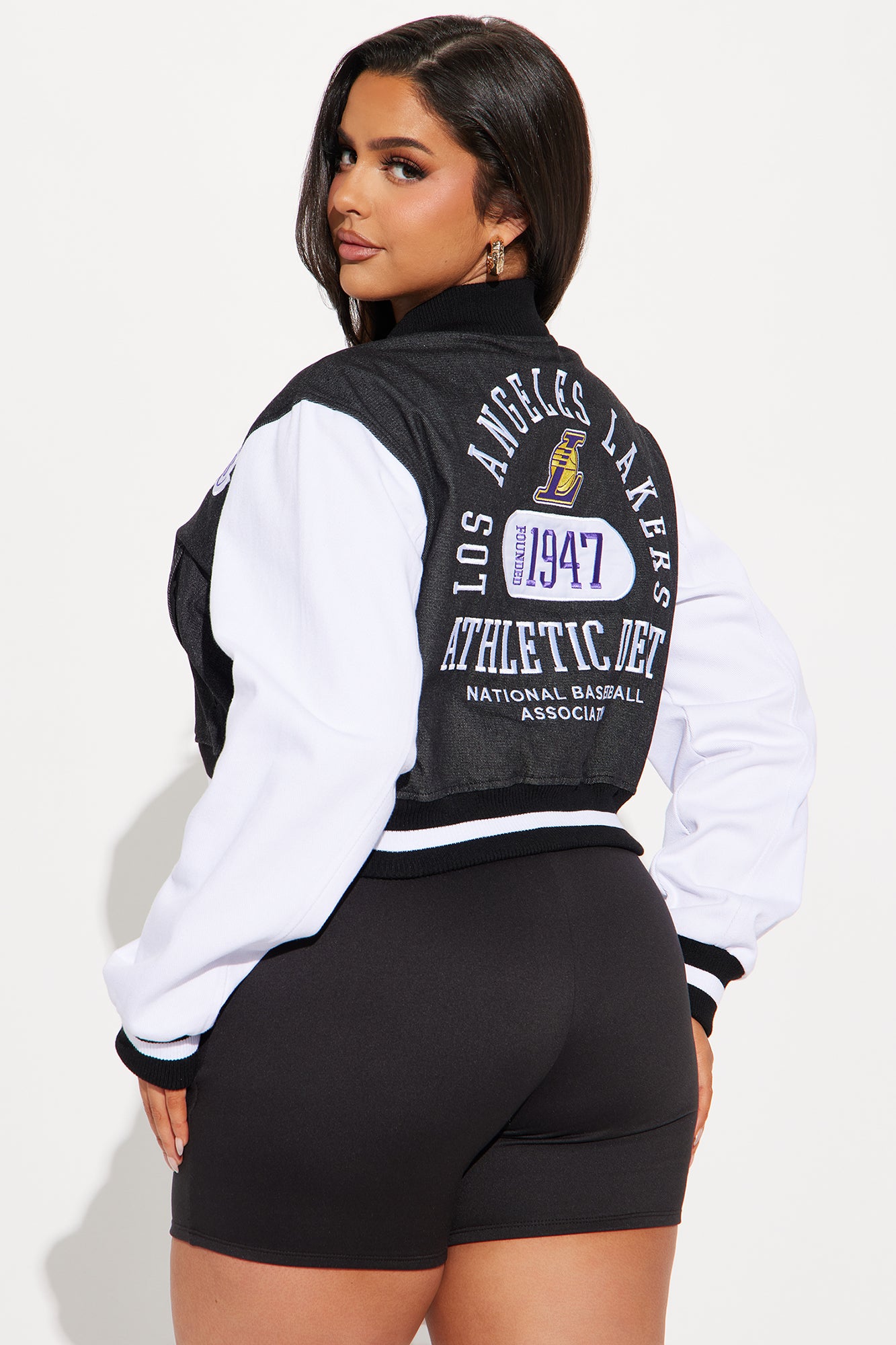 Lakers Home Game Jacket - Black Wash - Image 11