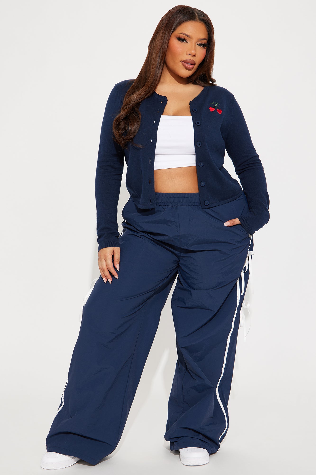 Cindy Windbreaker Track Pant - Navy - Image 6