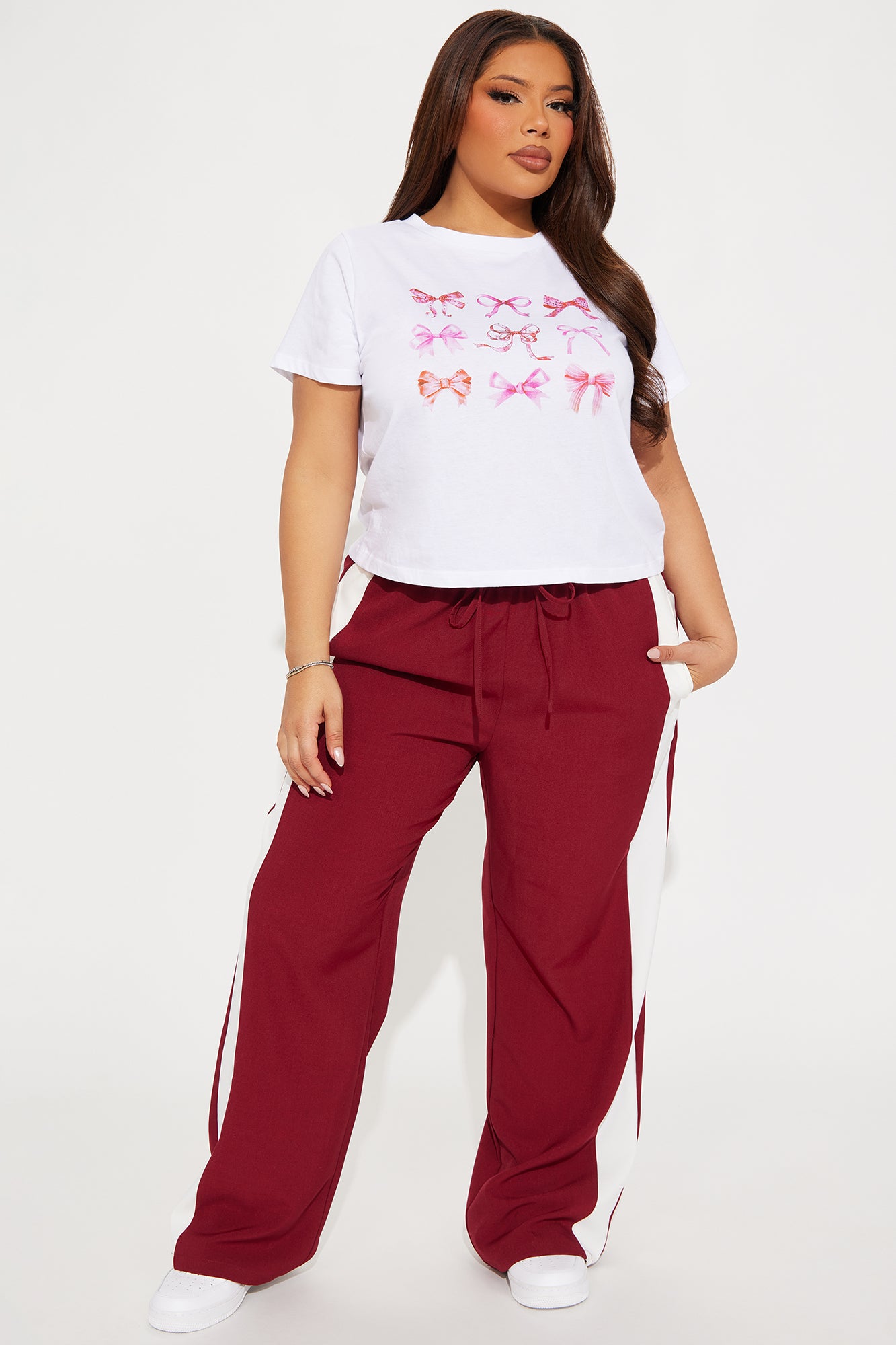 Yours Truly Bow Tee - White - Image 6