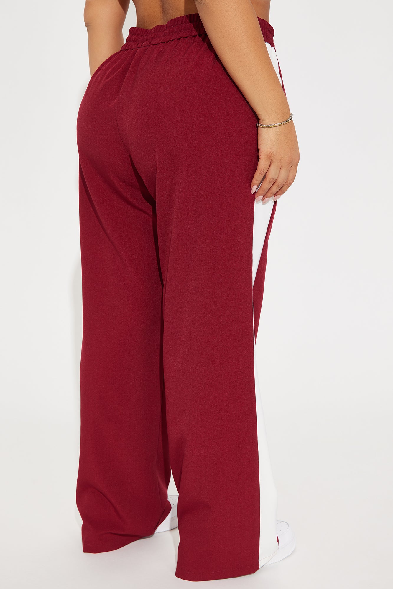 Never Too Late Track Pant - Burgundy/combo - Image 6