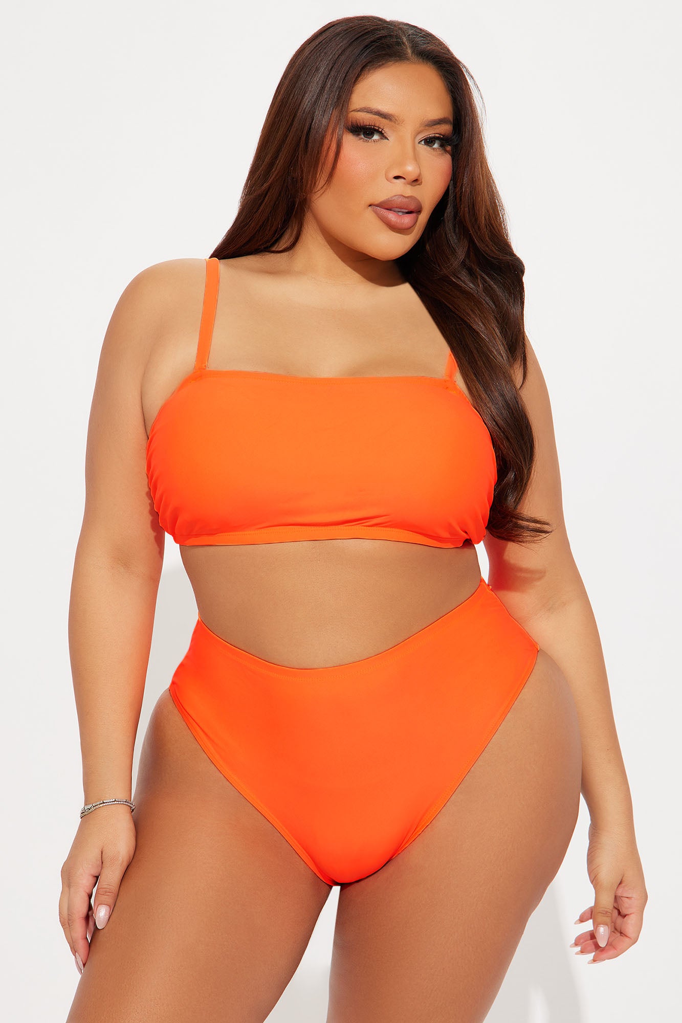 Maui Mix And Match Bandeau Bikini Top - Orange - Image 9