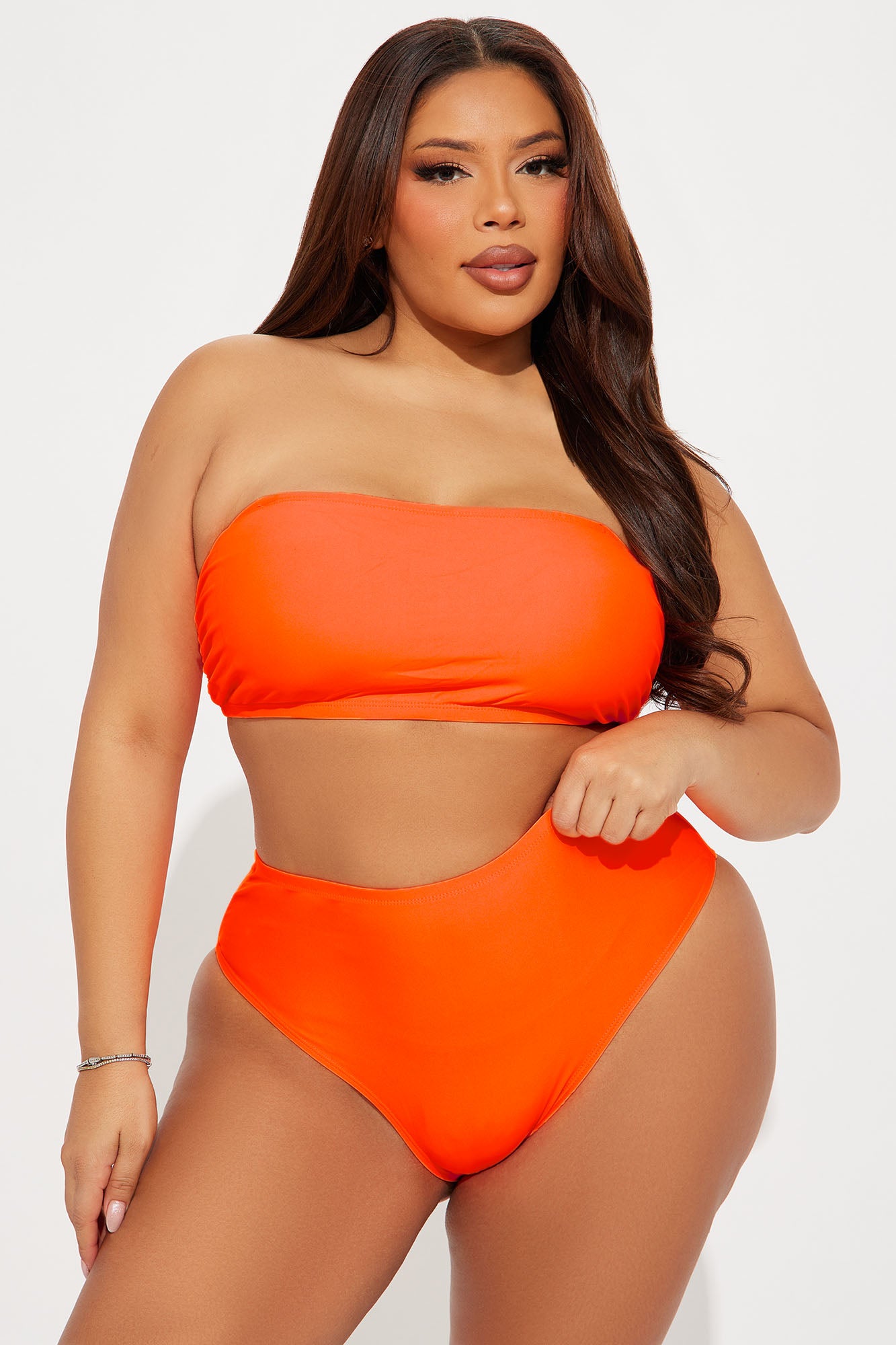 Maui Mix And Match High Cut Cheeky Bikini Bottom - Orange - Image 8