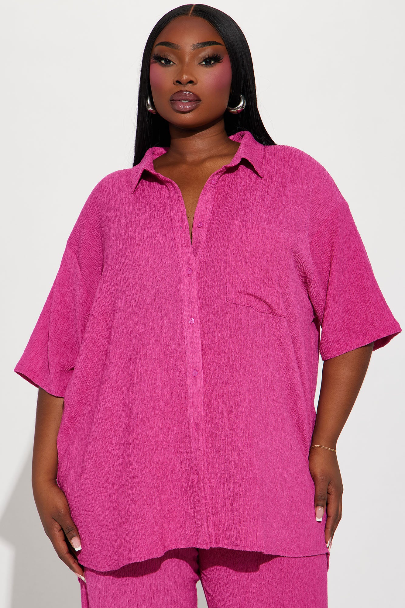 Vacay Vibes Pant Set - Fuchsia - Image 5