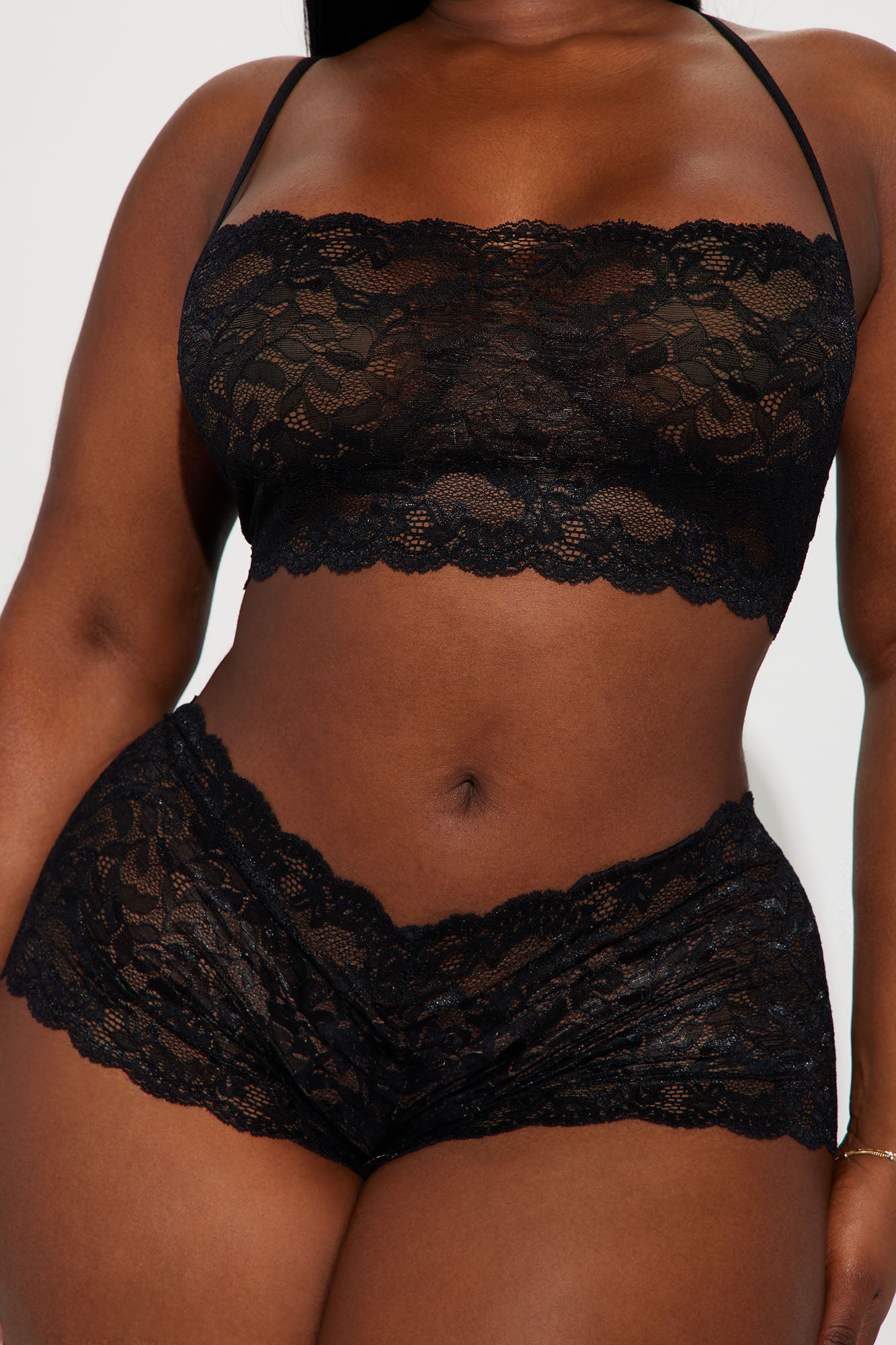 Sultry Moments Lace 2 Piece Set - Black - Image 5