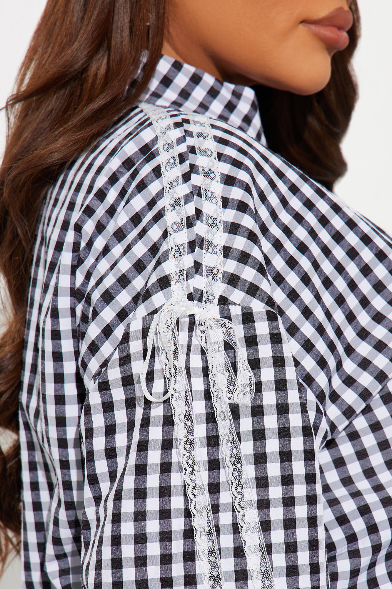 Lacey Drift Windbreaker Jacket - Black/White - Image 8