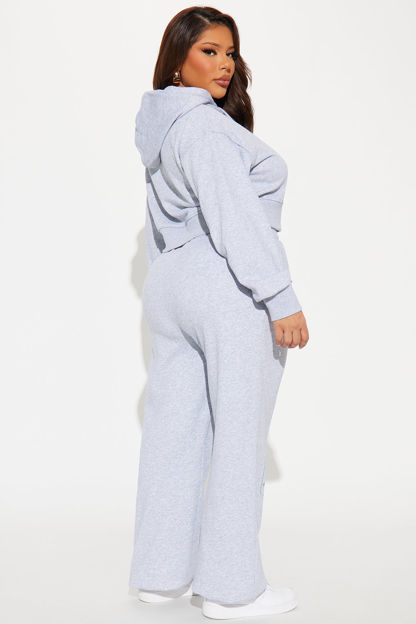 Airport Fit French Terry Pant Set - Heather Grey - Image 8