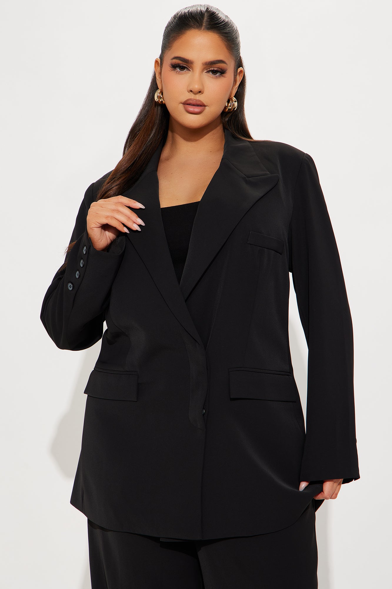 High Returns Oversized Blazer - Black - Image 7