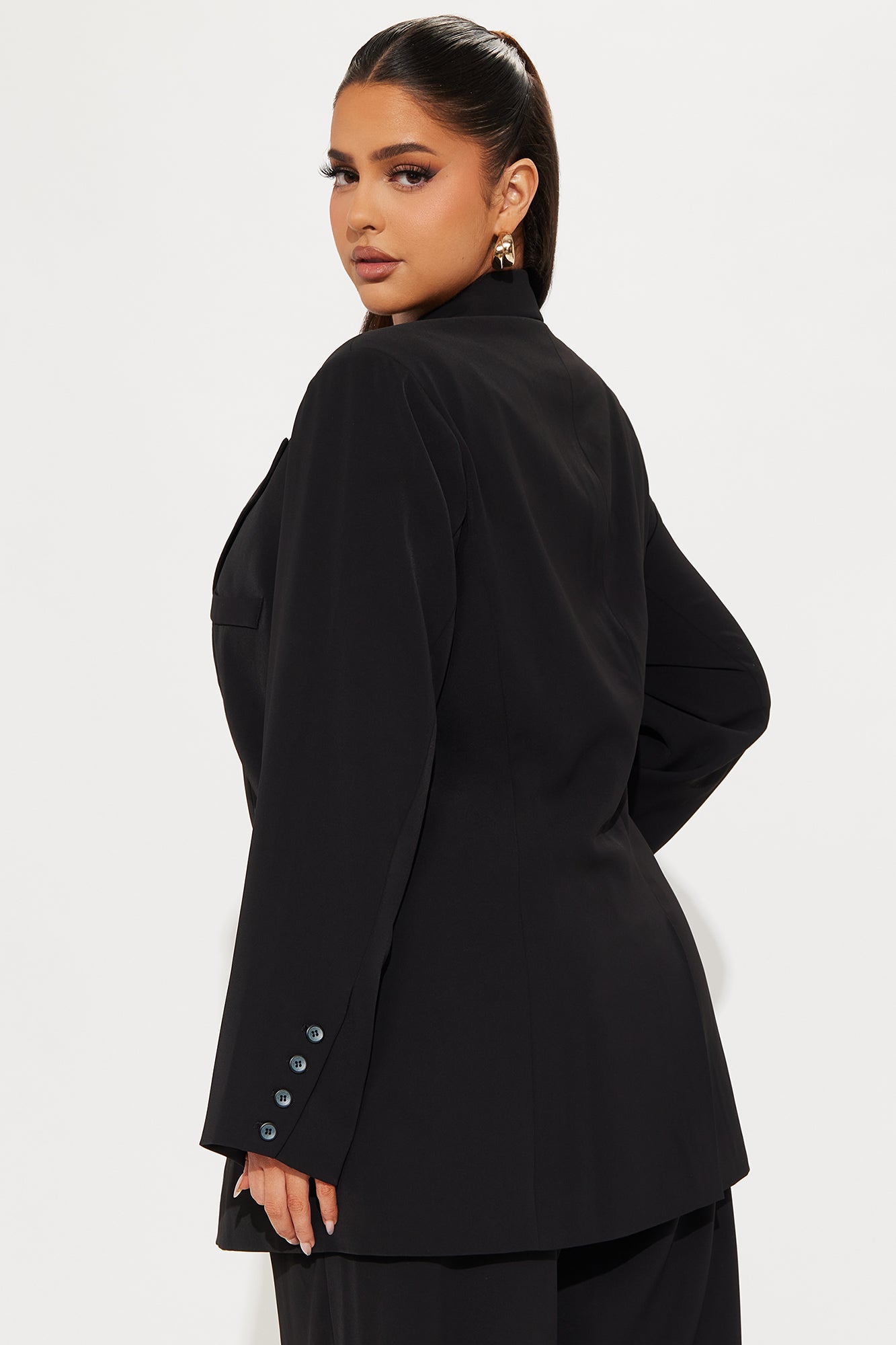 High Returns Oversized Blazer - Black - Image 8