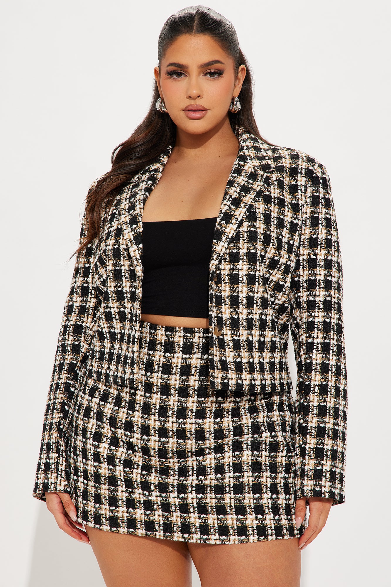 Old Money Rules Tweed Blazer - Black/combo - Image 4