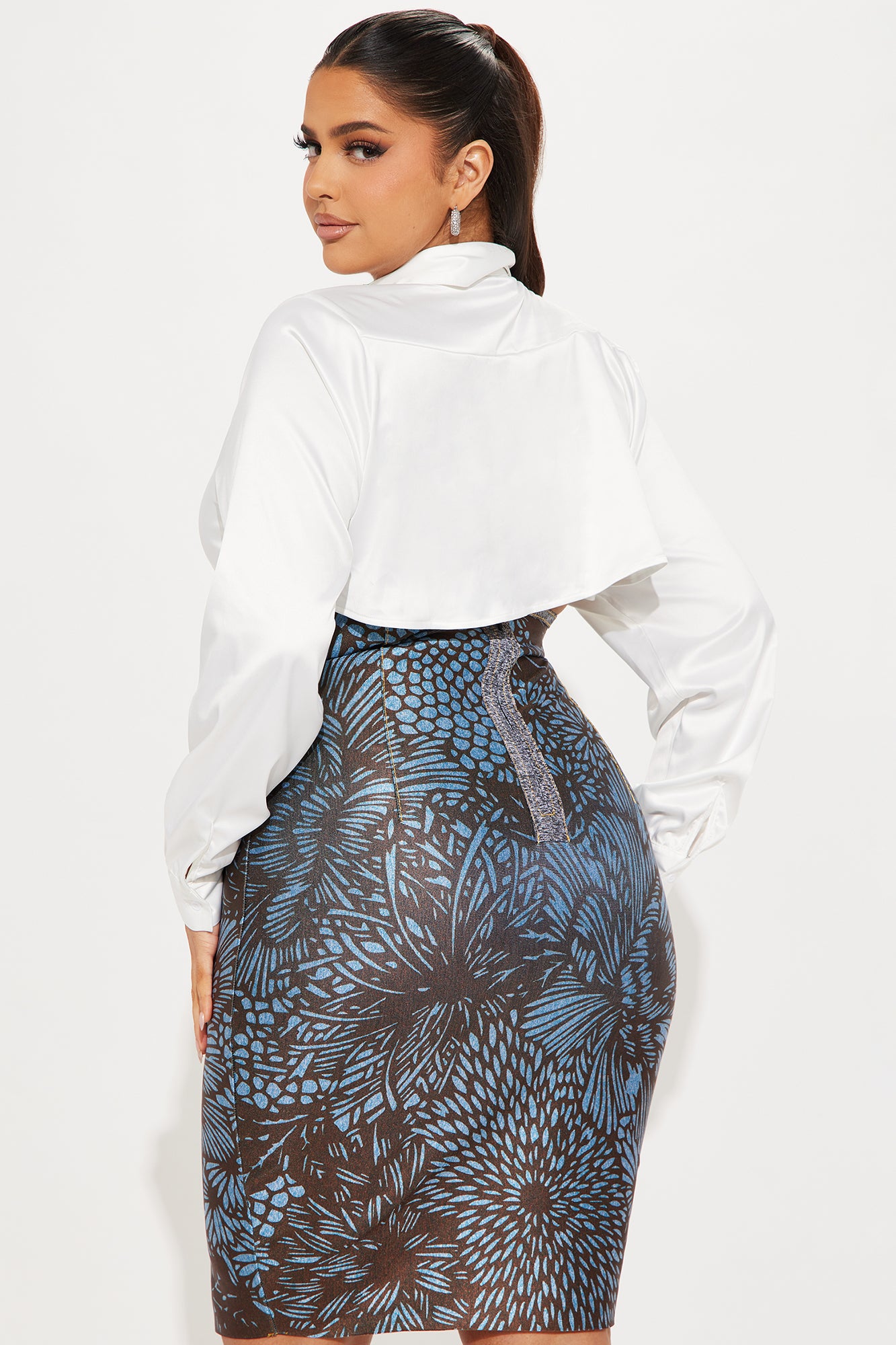 The Mediator Bandage Midi Dress - Brown/combo - Image 6