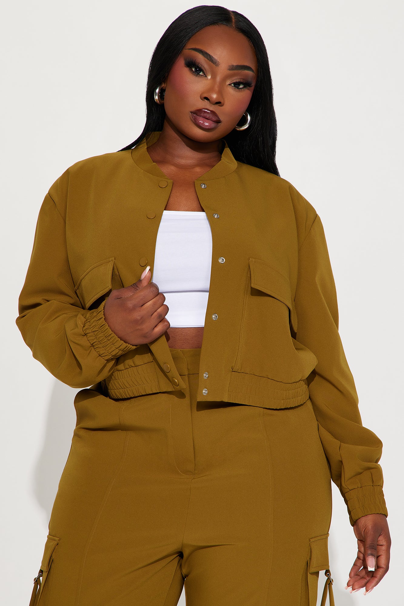 Caught Me Cargo Pant Set - Olive - Image 5