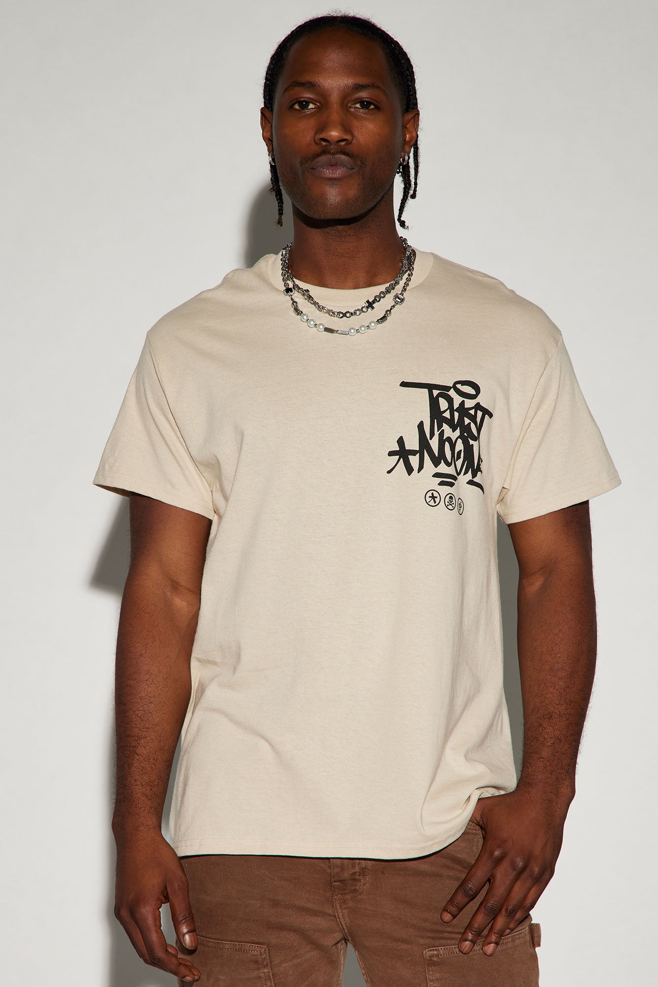 Beware Of Snakes Short Sleeve Tee - Tan - Image 4