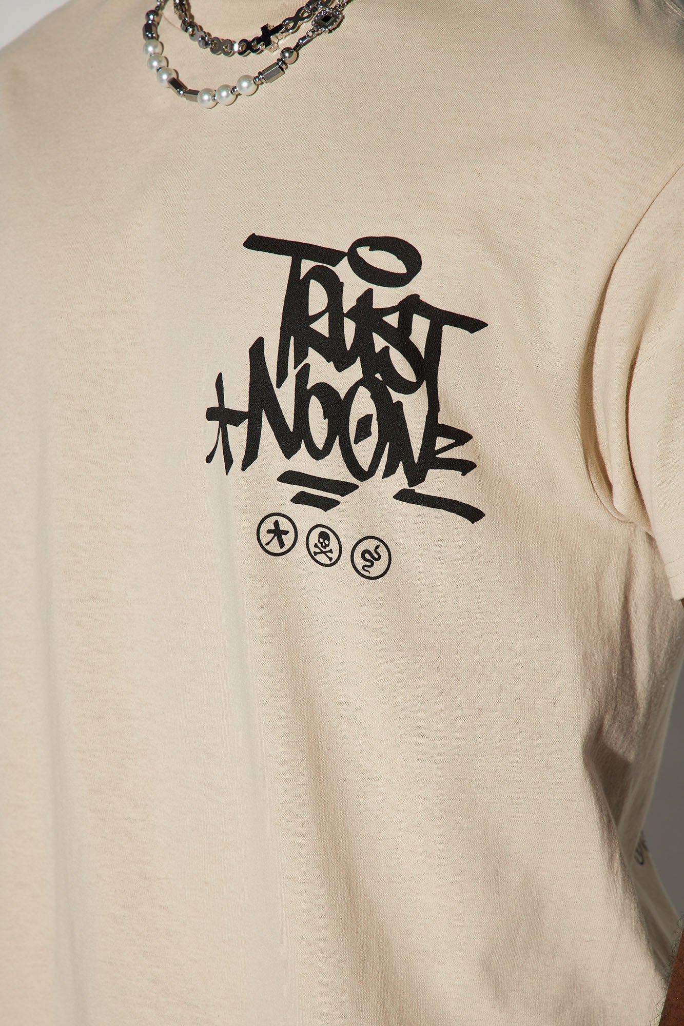 Beware Of Snakes Short Sleeve Tee - Tan - Image 3