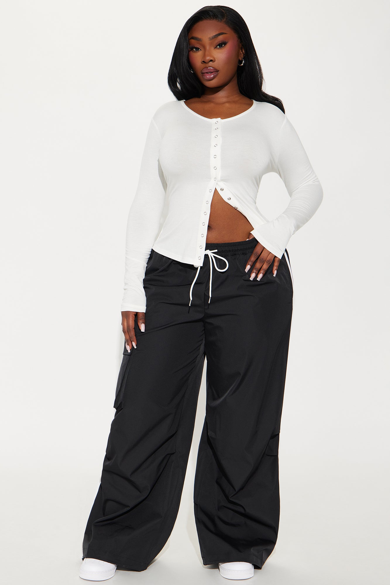 Catch Up On Me Windbreaker Track Jogger - Black/combo - Image 4