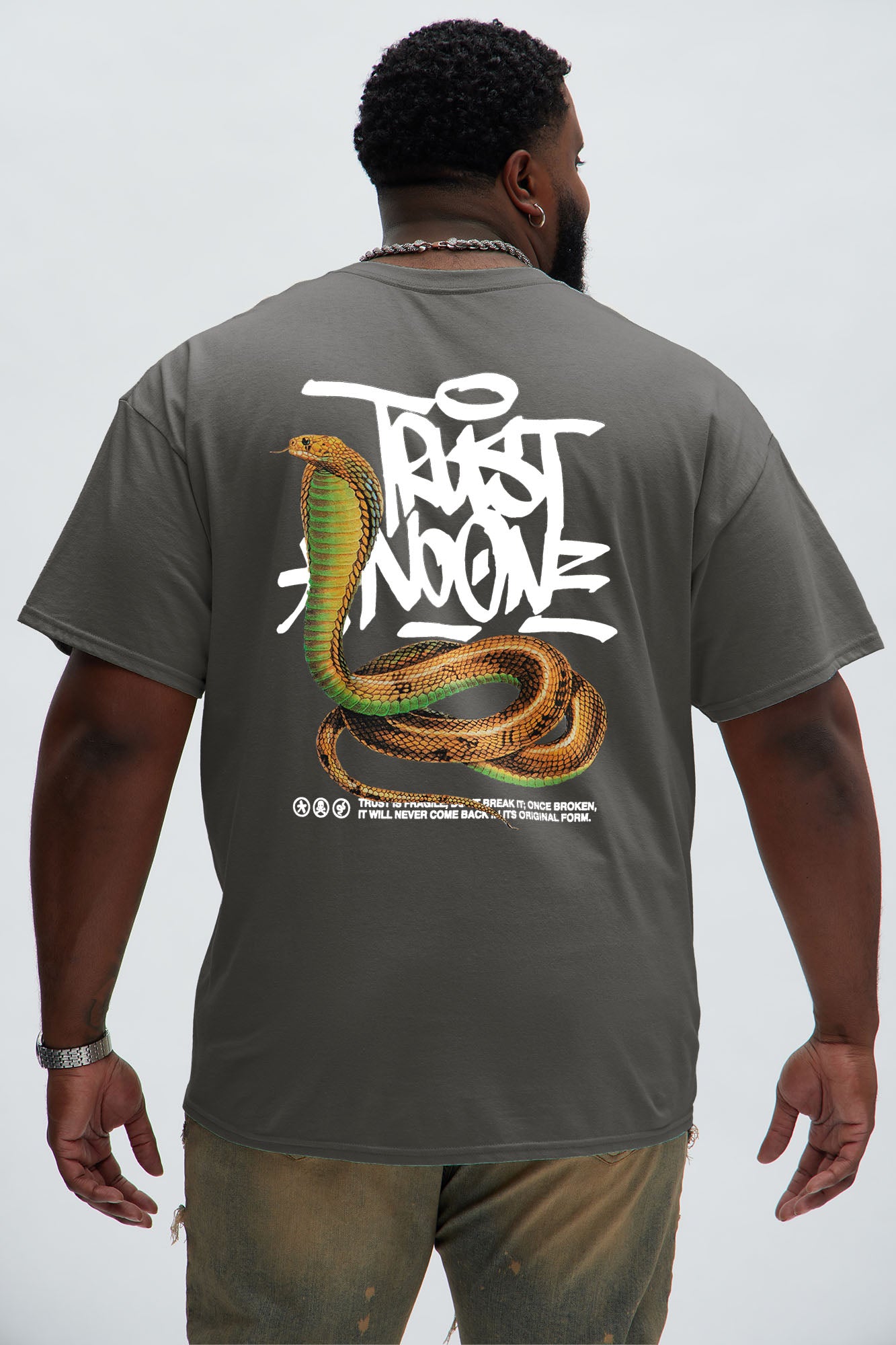 Beware Of Snakes Short Sleeve Tee - Charcoal - Image 8