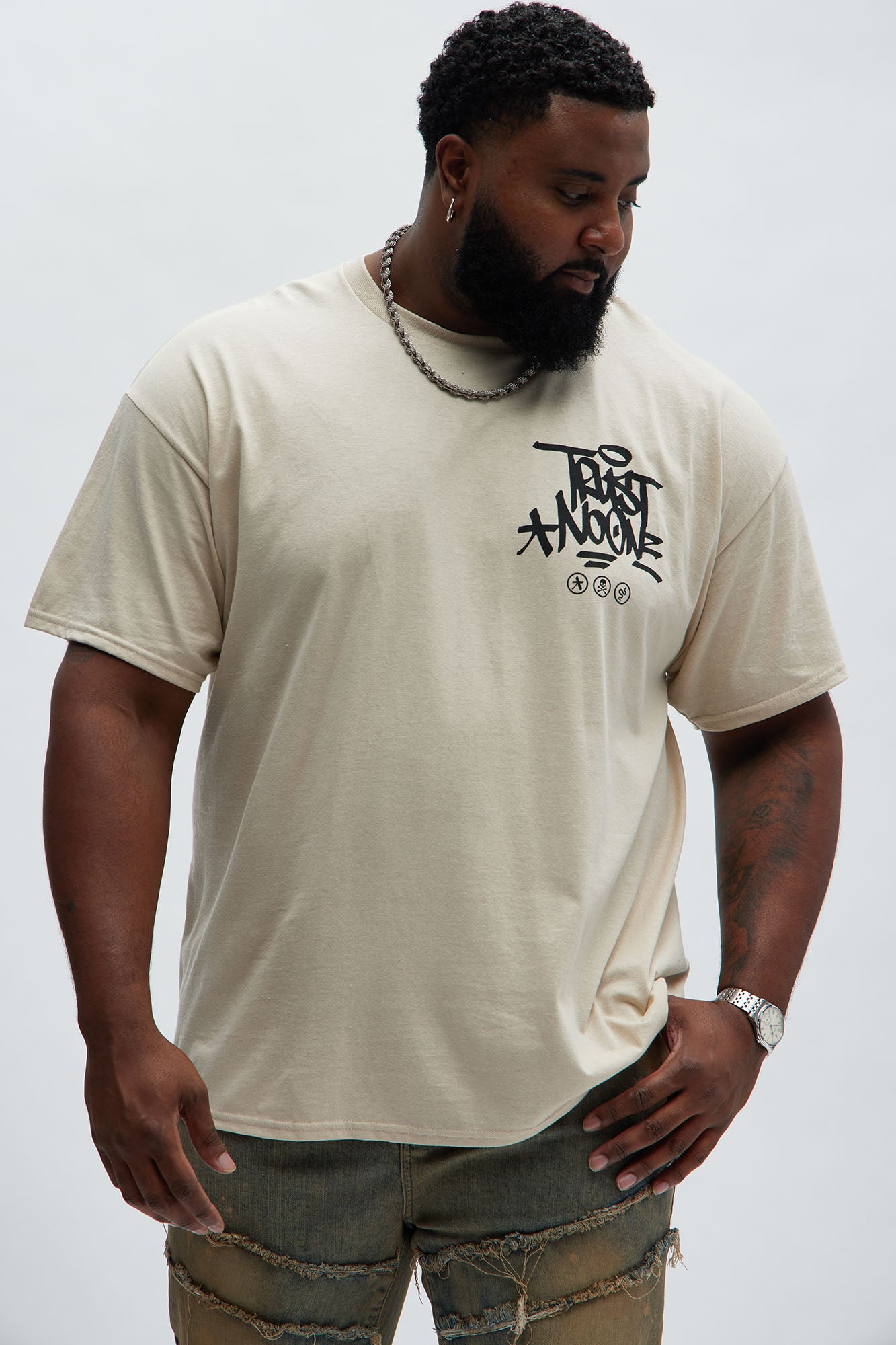 Beware Of Snakes Short Sleeve Tee - Tan - Image 8