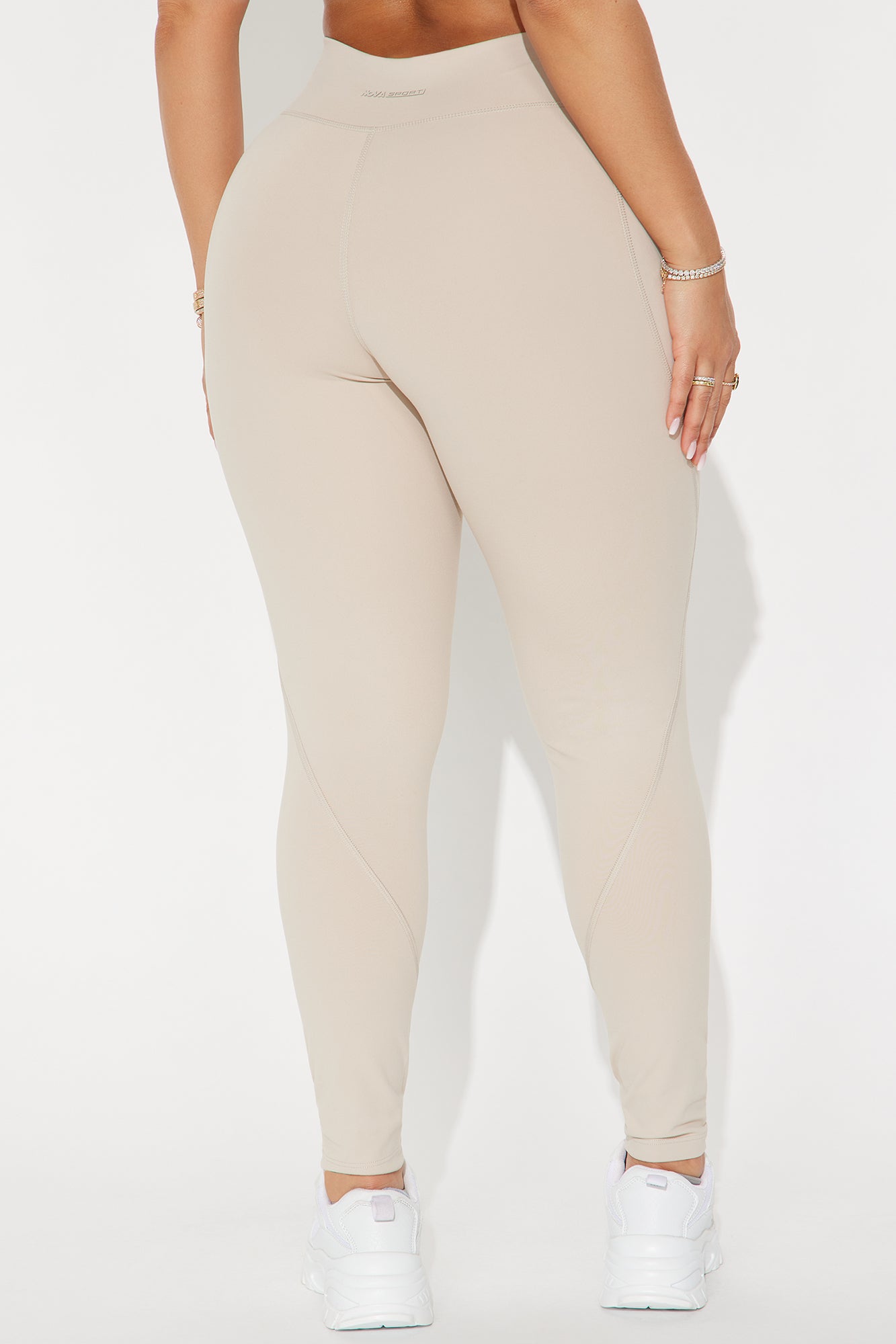 Lean Into It Super Soft Active Legging - Light Taupe - Image 4