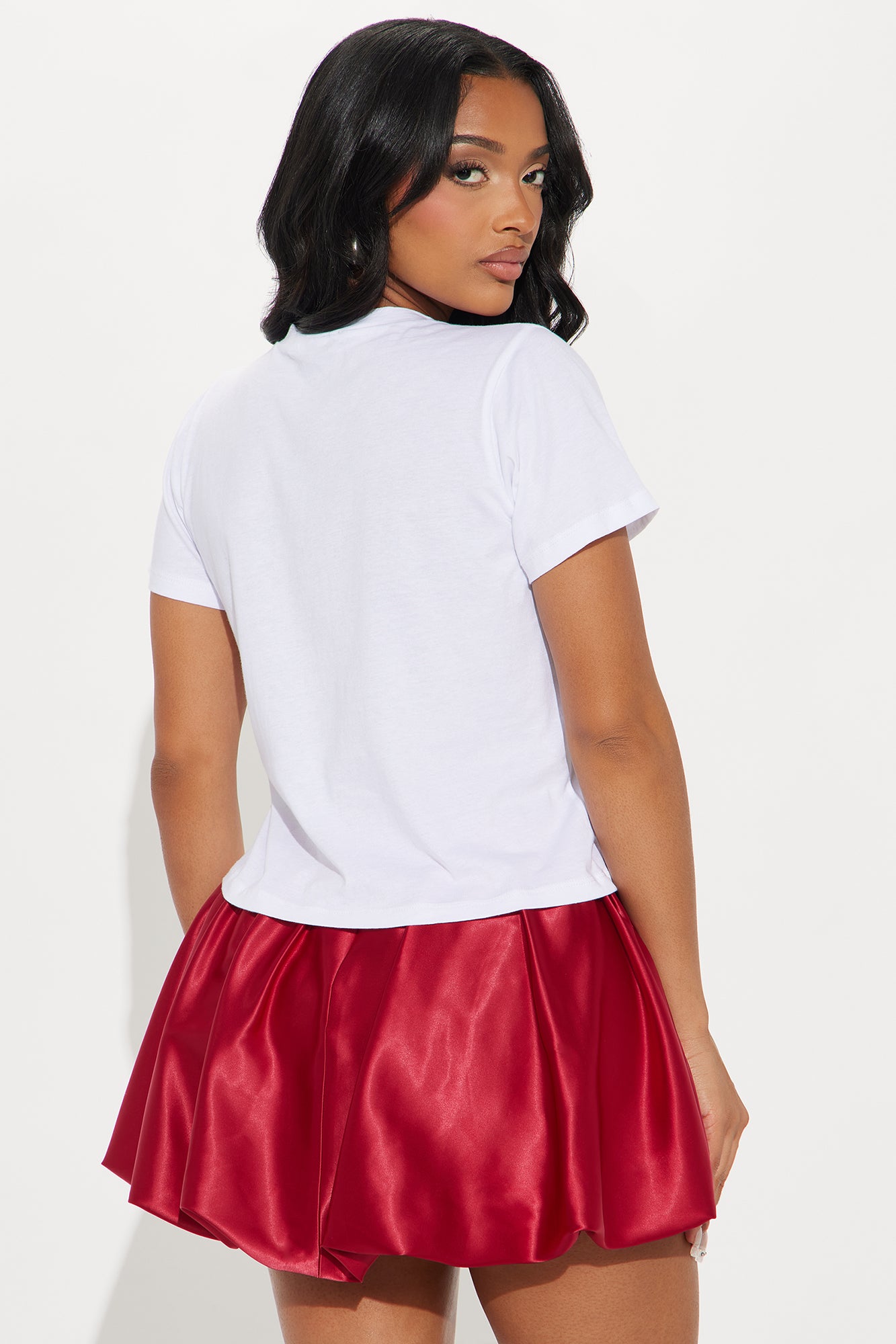 Yours Truly Bow Tee - White - Image 3