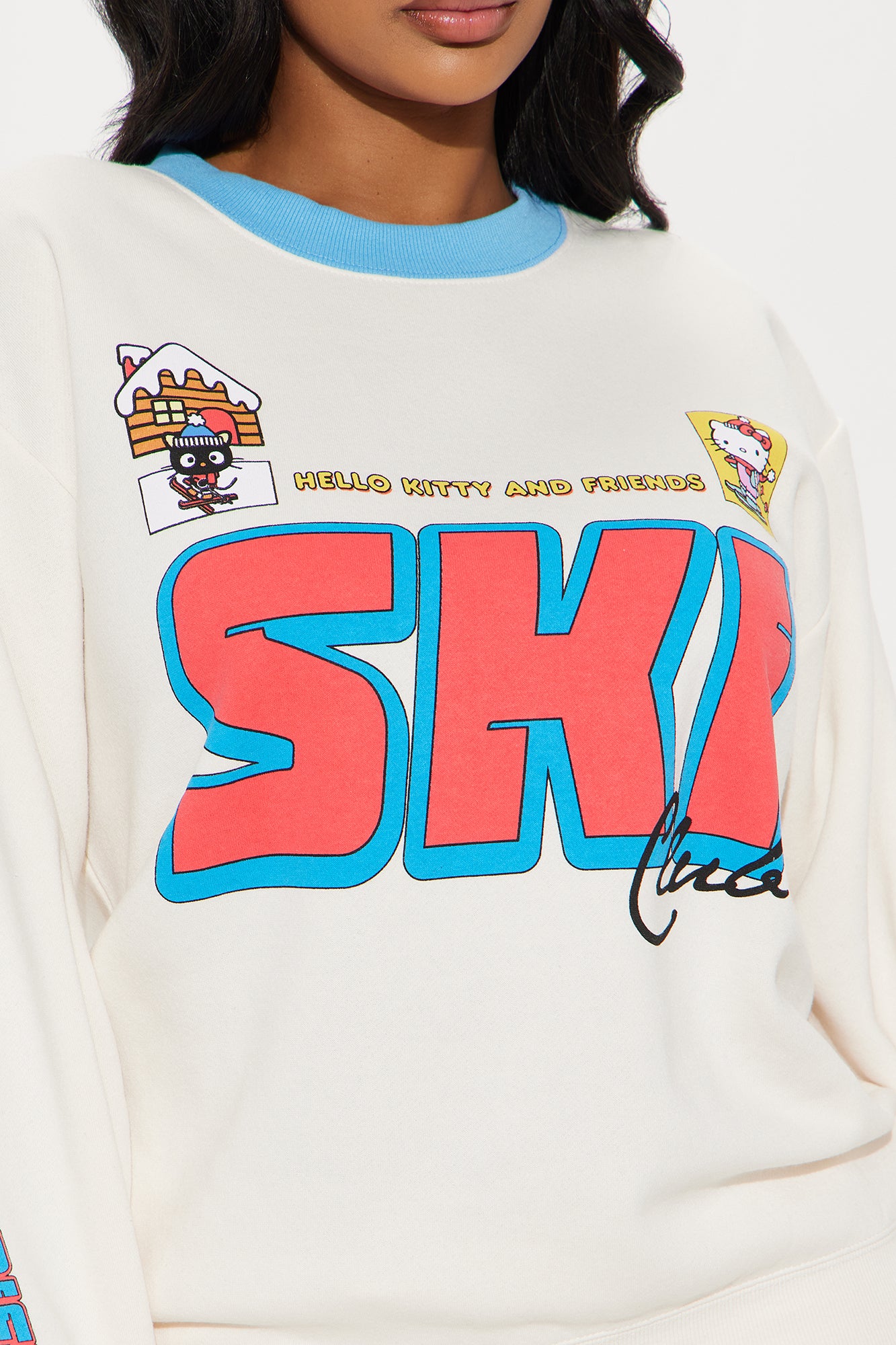 Hello Kitty And Friends Ski Club Sweatshirt - Cream - Image 4