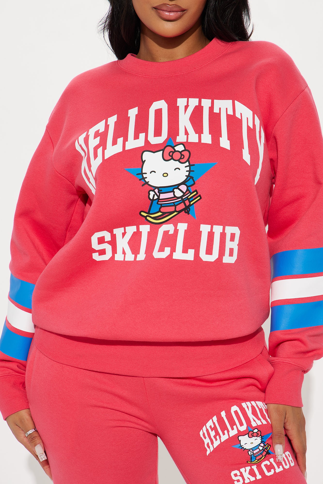Hello Kitty Pull Over Sweatshirt - Red/combo - Image 4