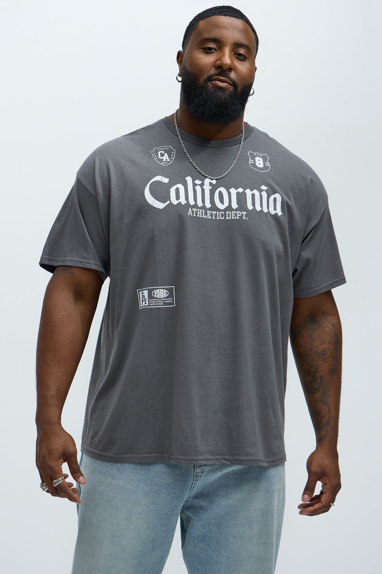 Cali Athletic Dept. Short Sleeve Tee - Charcoal - Image 4