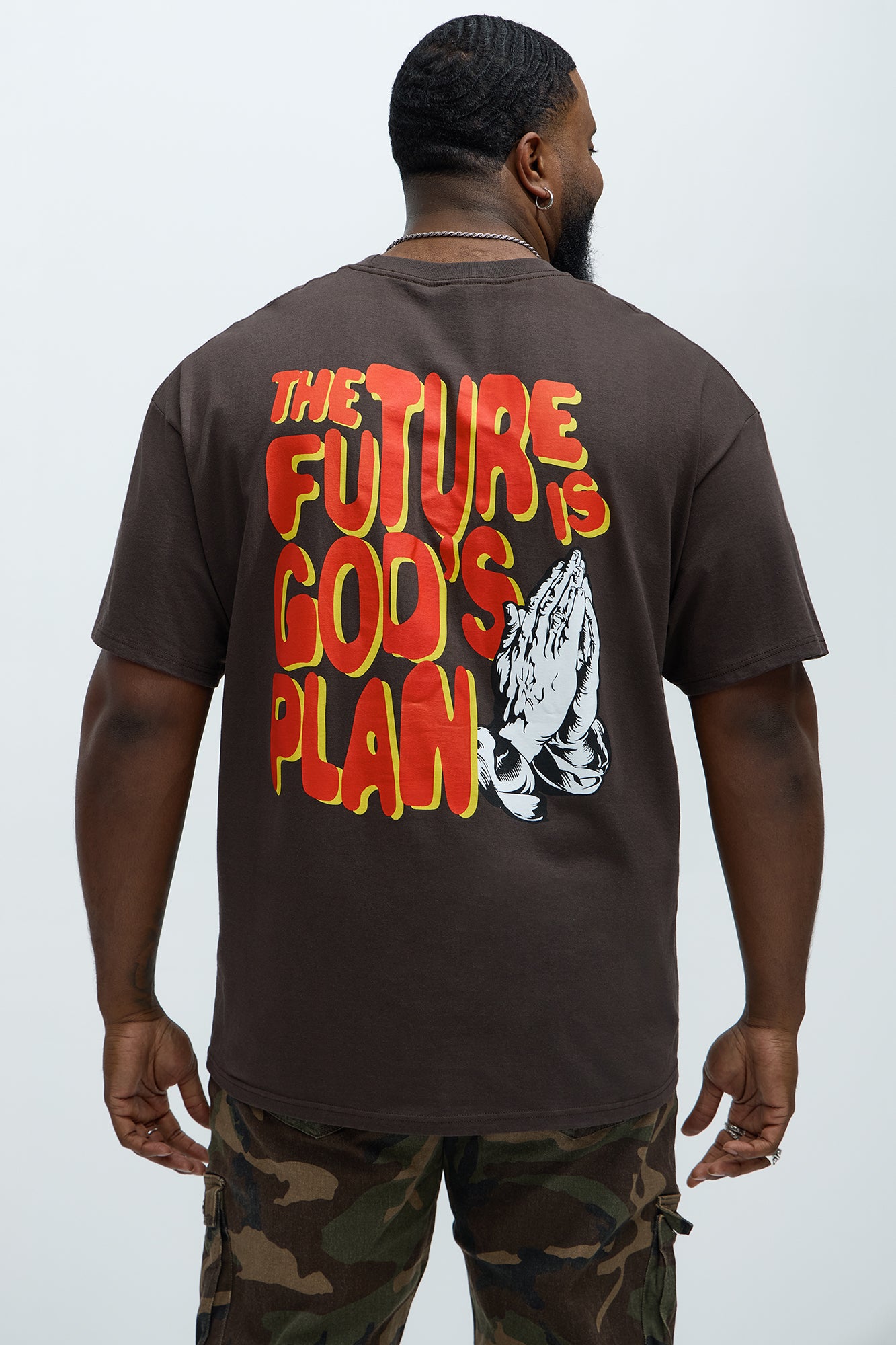 The Future Is God's Plan Short Sleeve Tee - Brown - Image 6