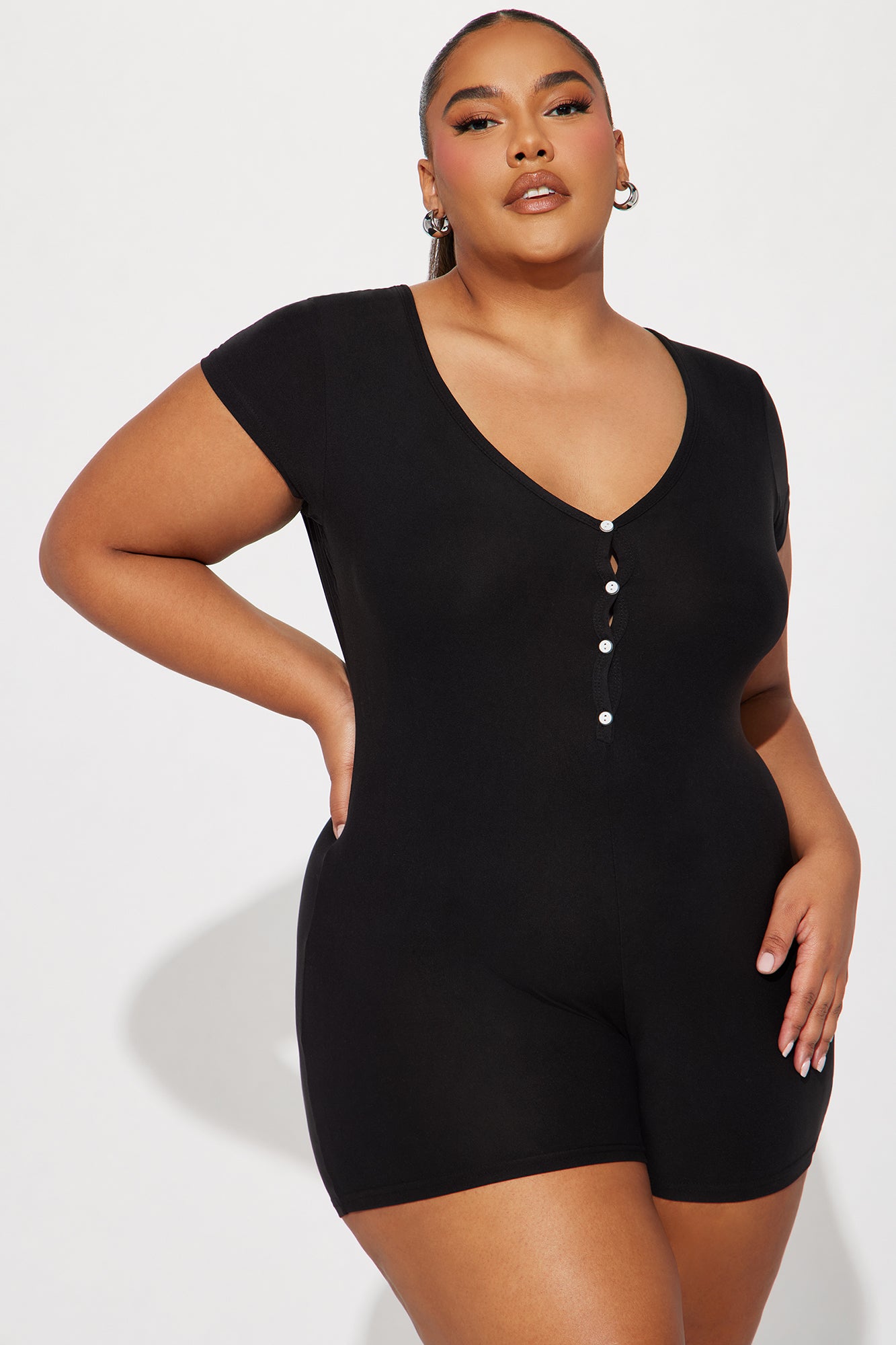 Kiss Me PJ Romper Onesie - Black - Image 5