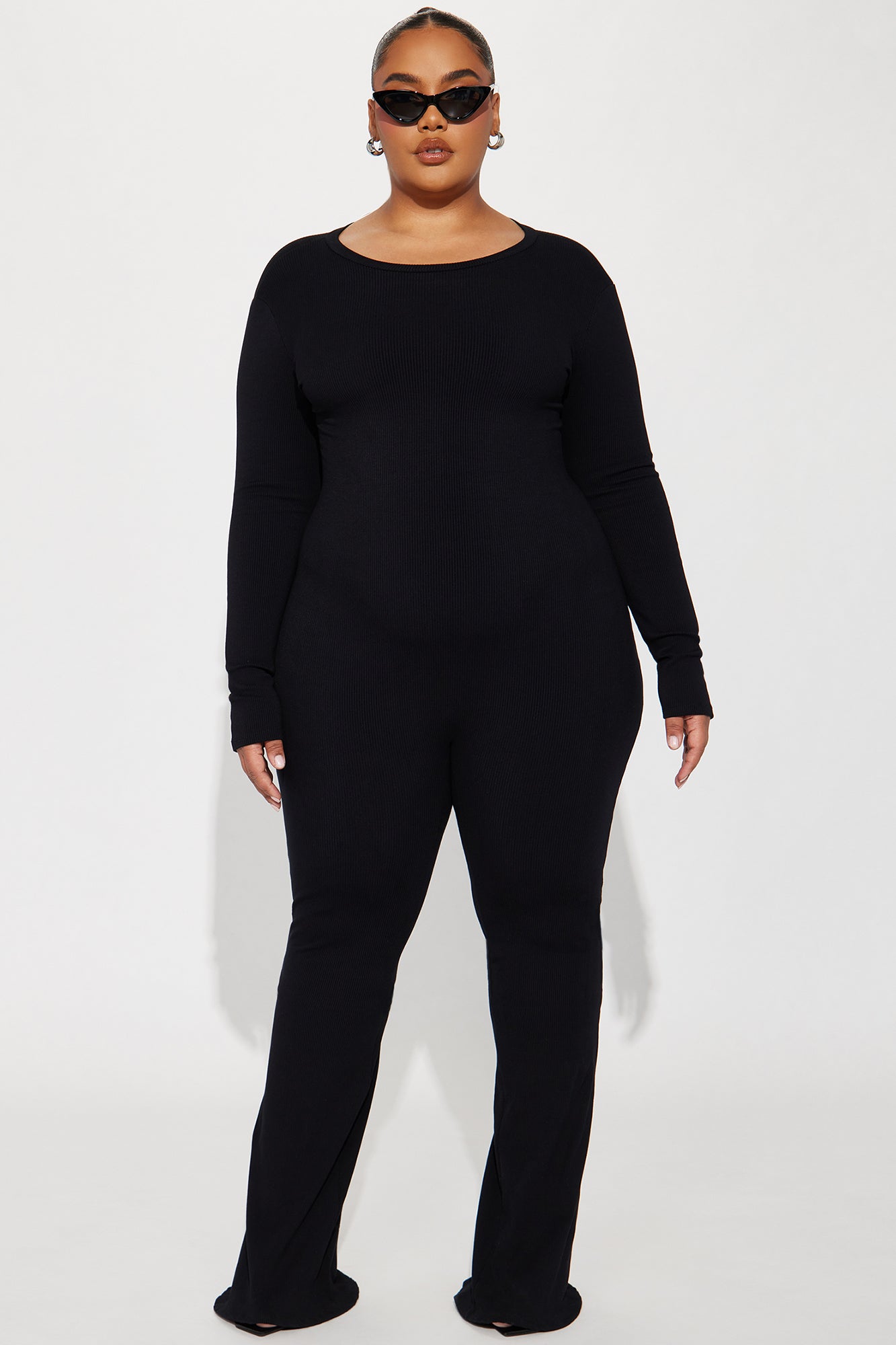 Maribel Snatched Flare Jumpsuit - Black - Image 4