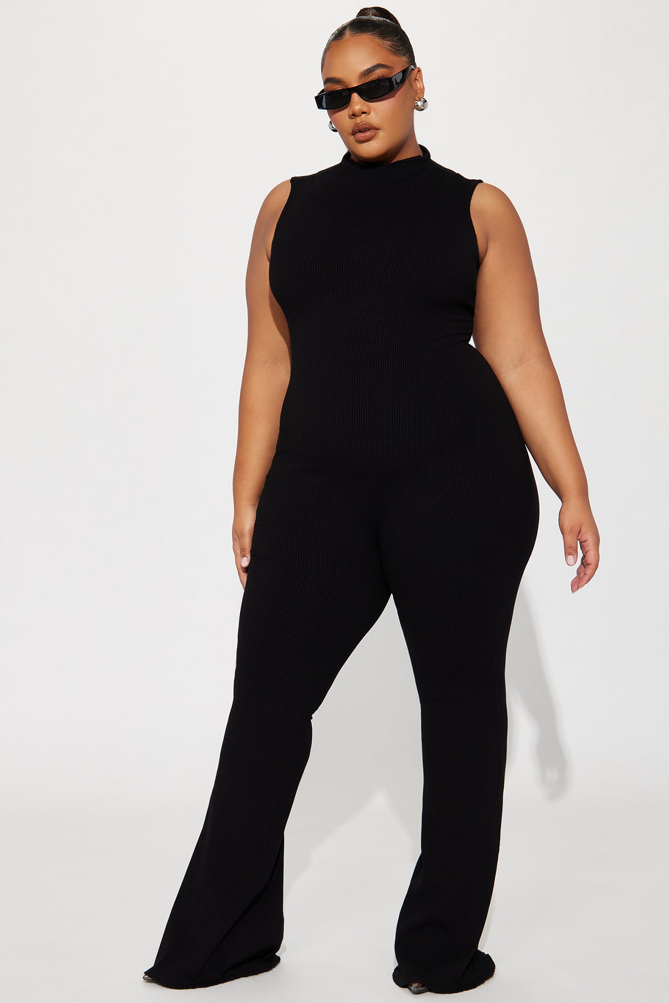 Amber Snatched Flare Jumpsuit - Black - Image 5