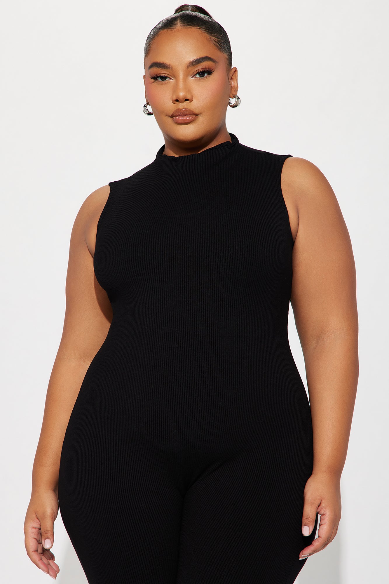 Amber Snatched Flare Jumpsuit - Black - Image 6