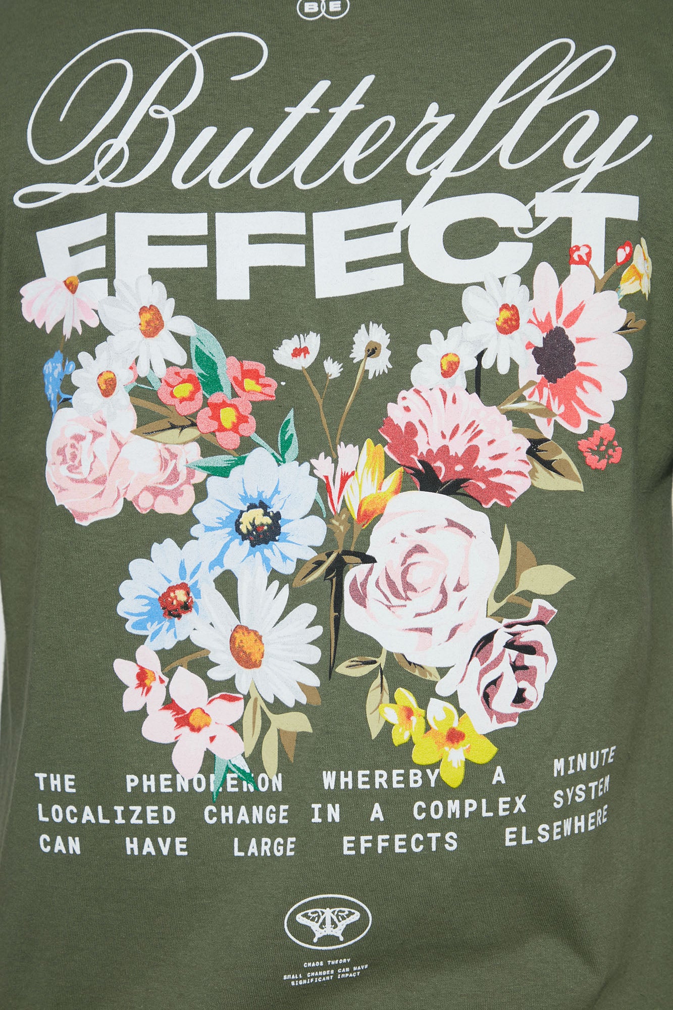 Butterfly Effects Short Sleeve Tee - Olive - Image 3