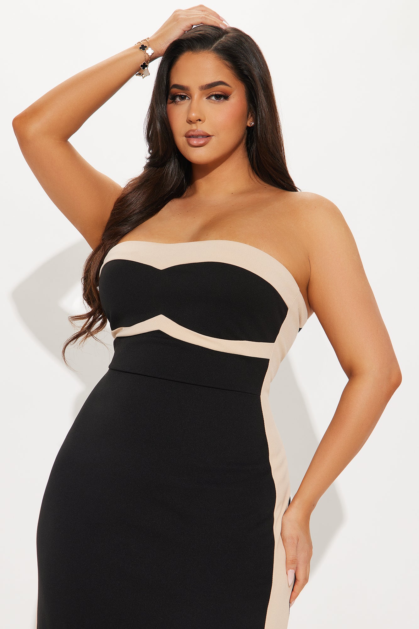 Vanya Strapless Midi Dress - Black/combo - Image 5