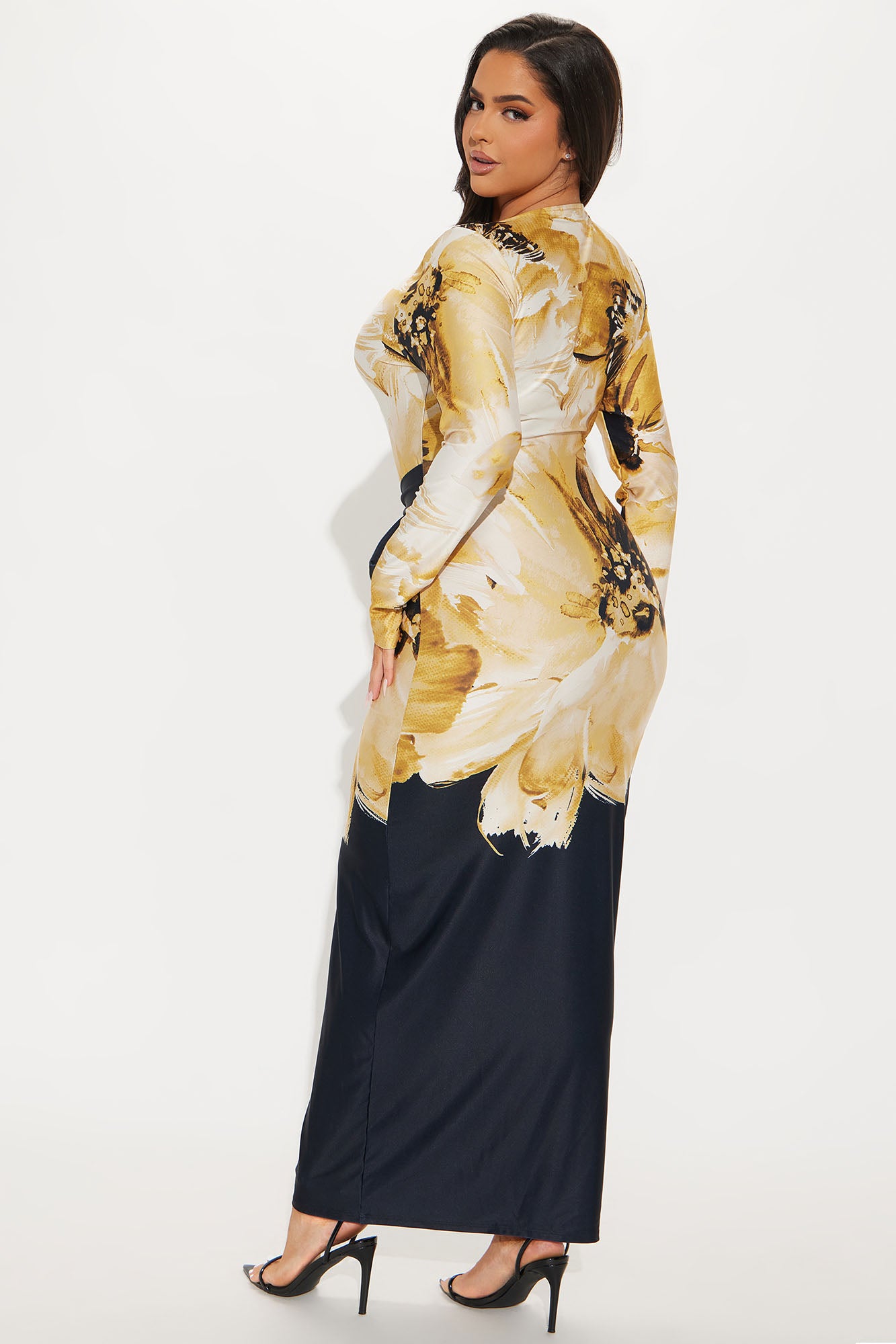 Elisha Tie Waist Maxi Dress - Yellow/combo - Image 6