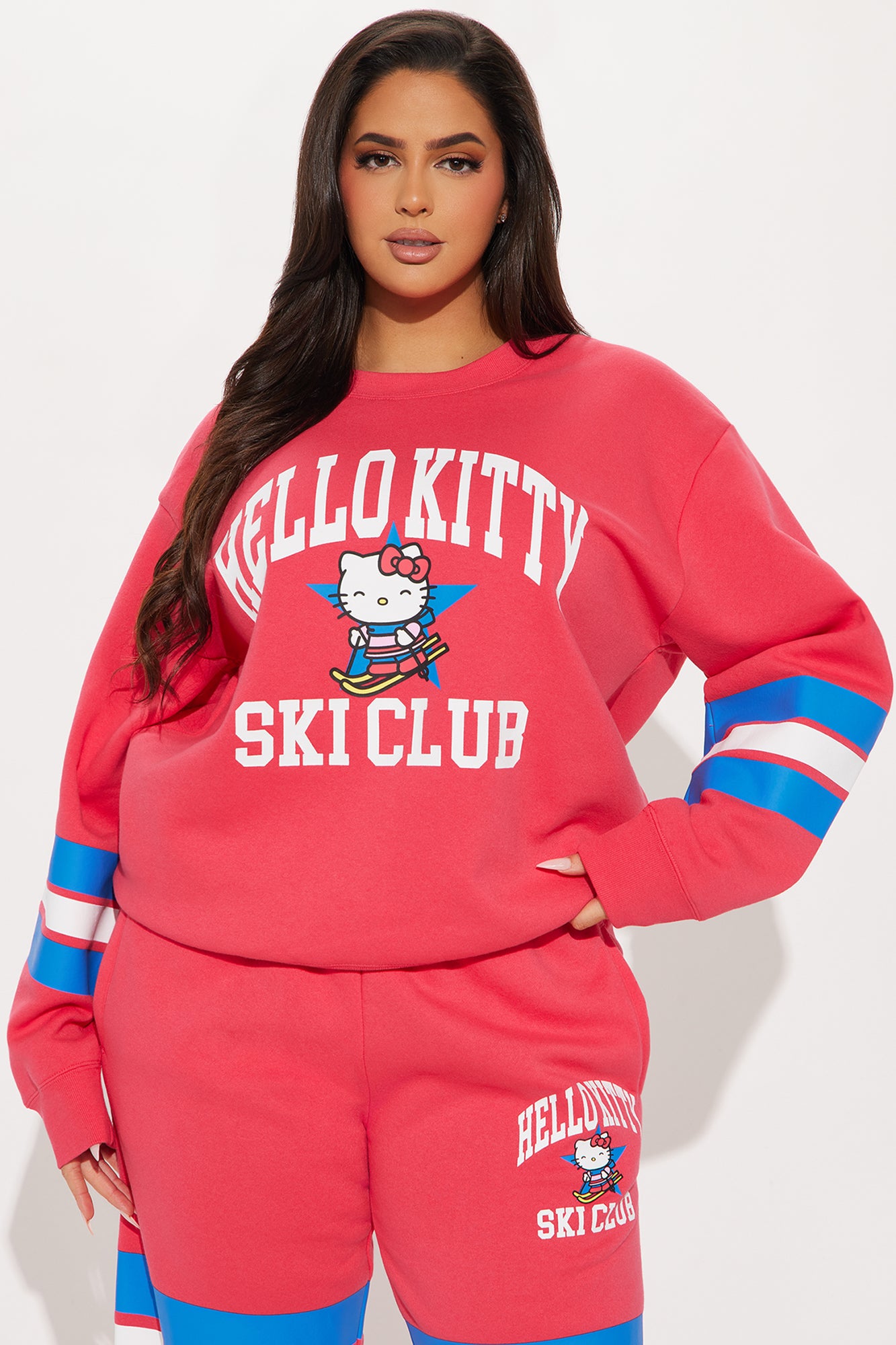 Hello Kitty Pull Over Sweatshirt - Red/combo - Image 5